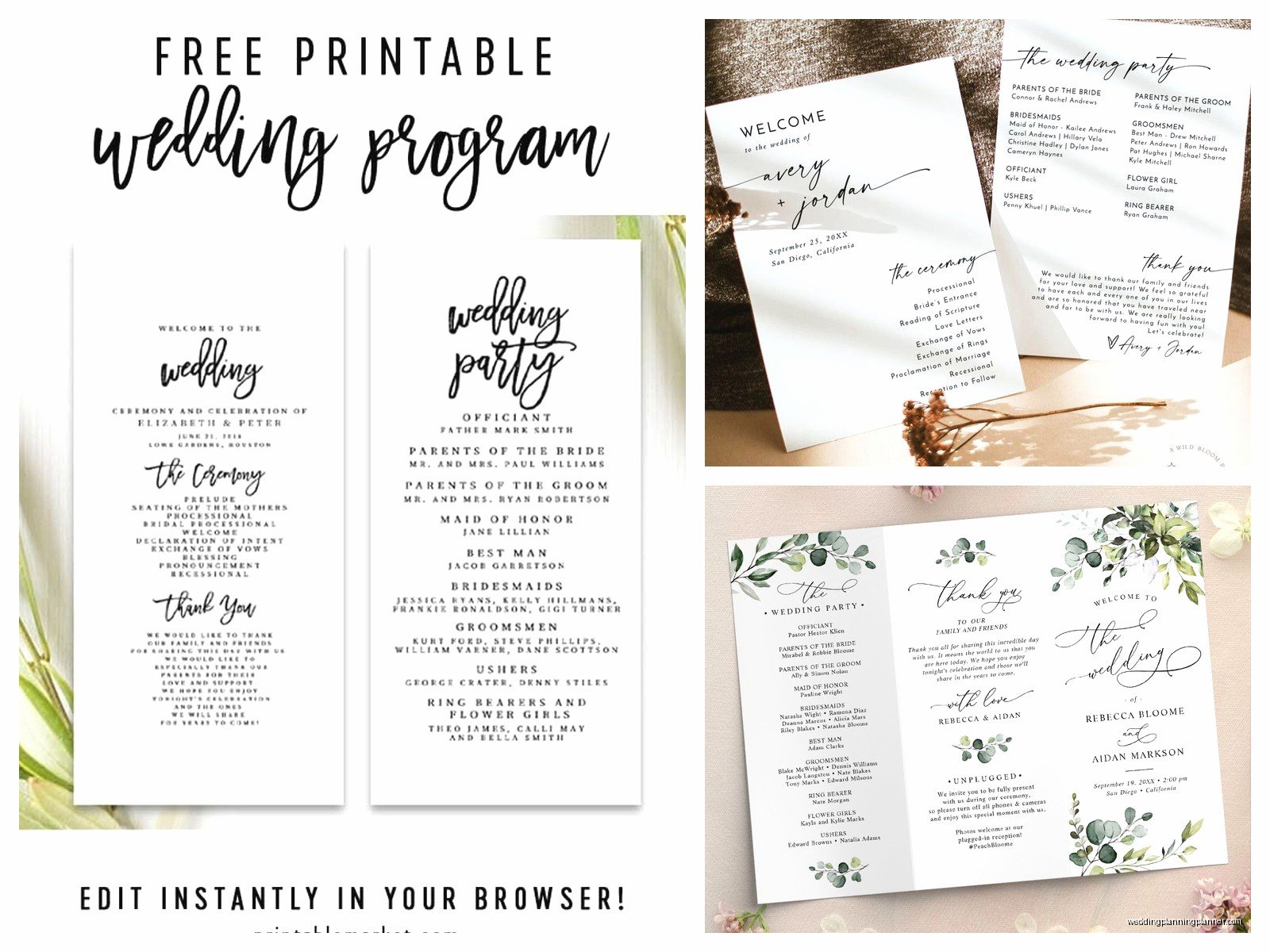 Ceremony Program Template: Order of Service Downloads
