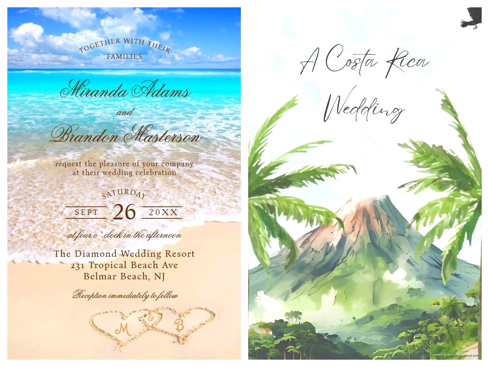 Destination Wedding Invitation Templates: Travel Downloads
