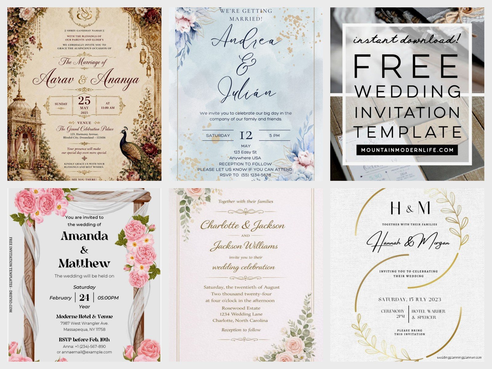 Download Wedding Invitation Template: Instant Digital Files