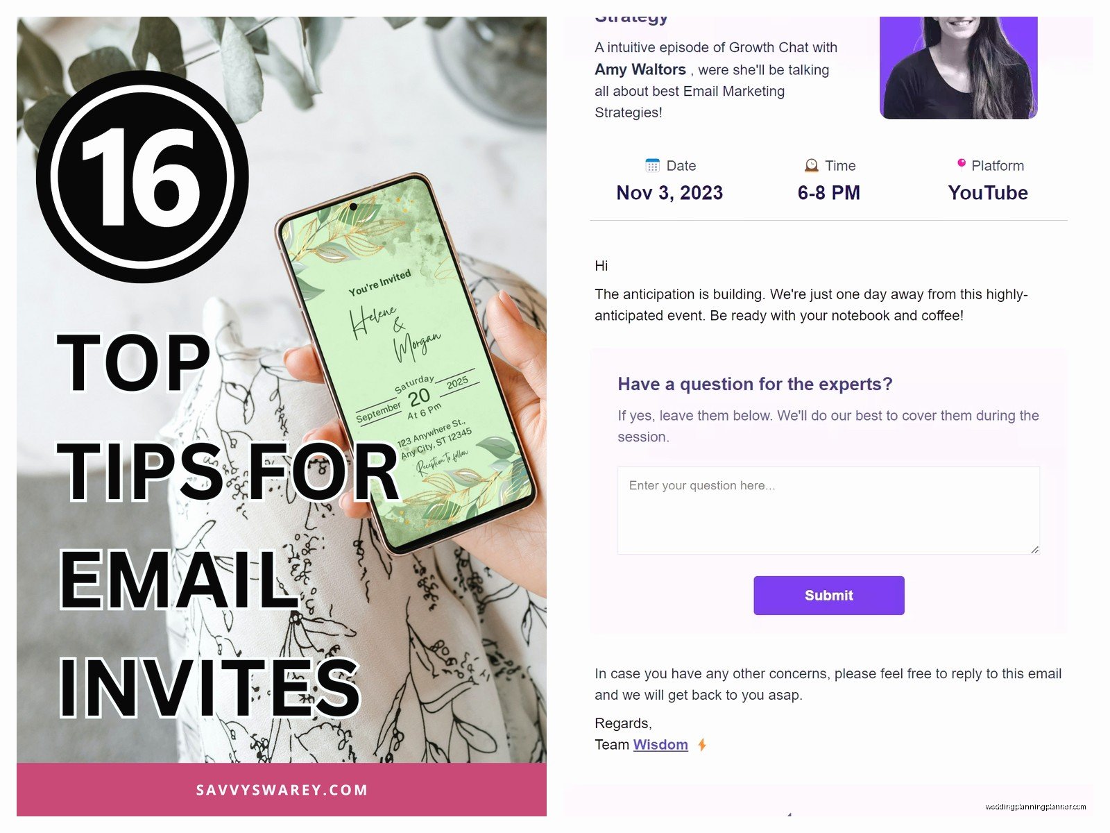 Email Invitations Template: Digital Message Format