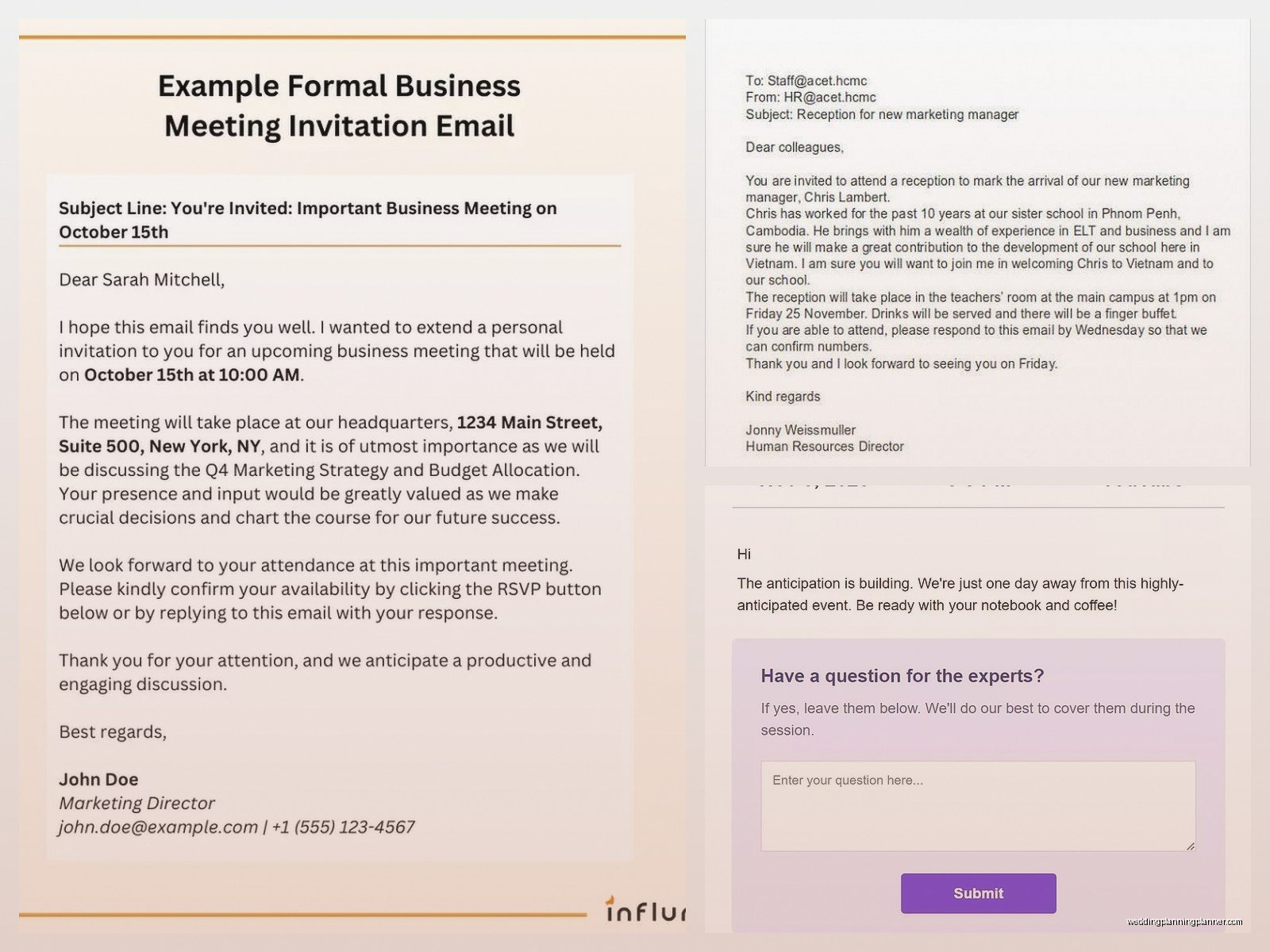 Email Invitations Template: Digital Message Format