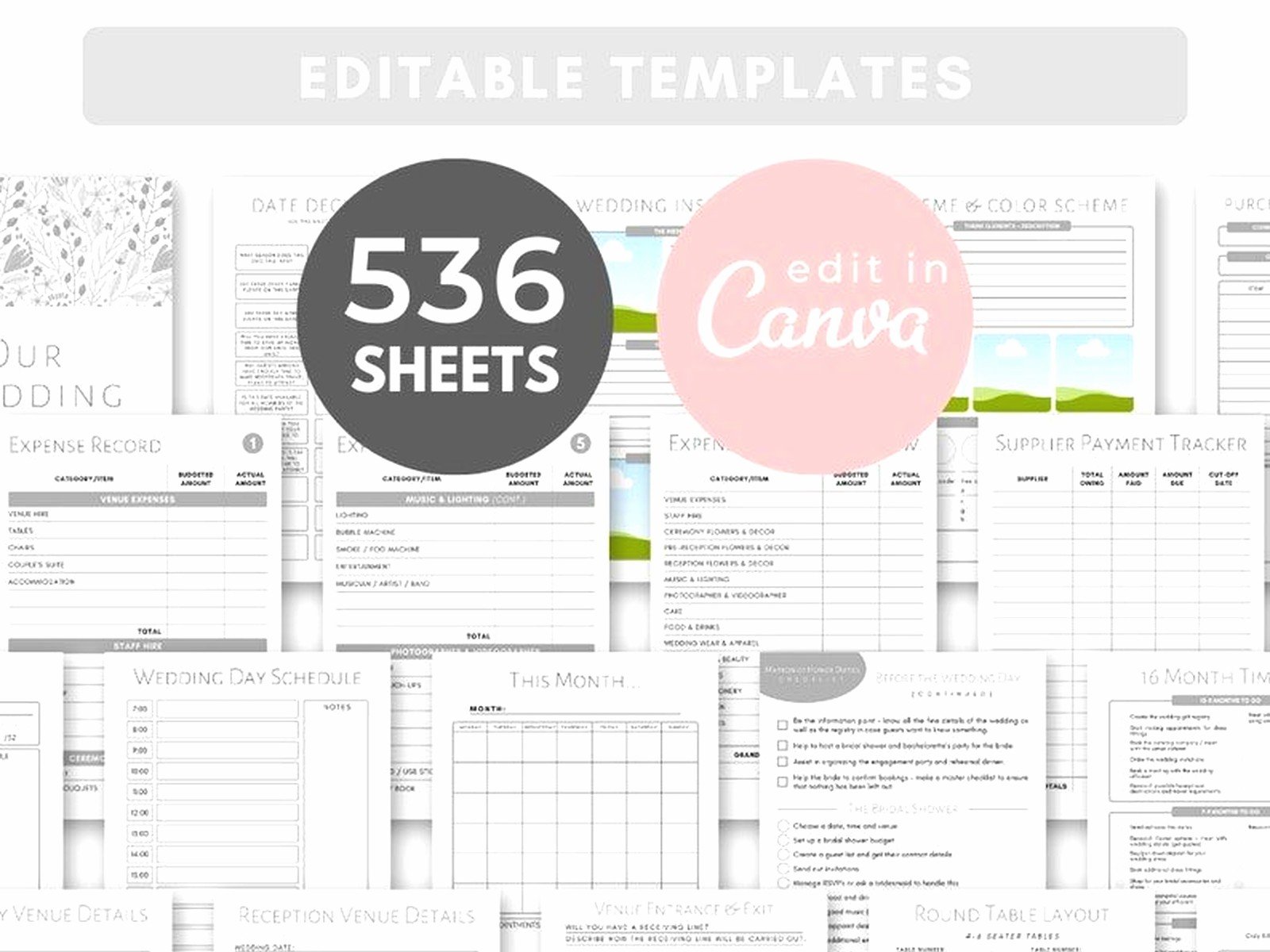 Free Online Wedding Planner Template: Cloud Organizer