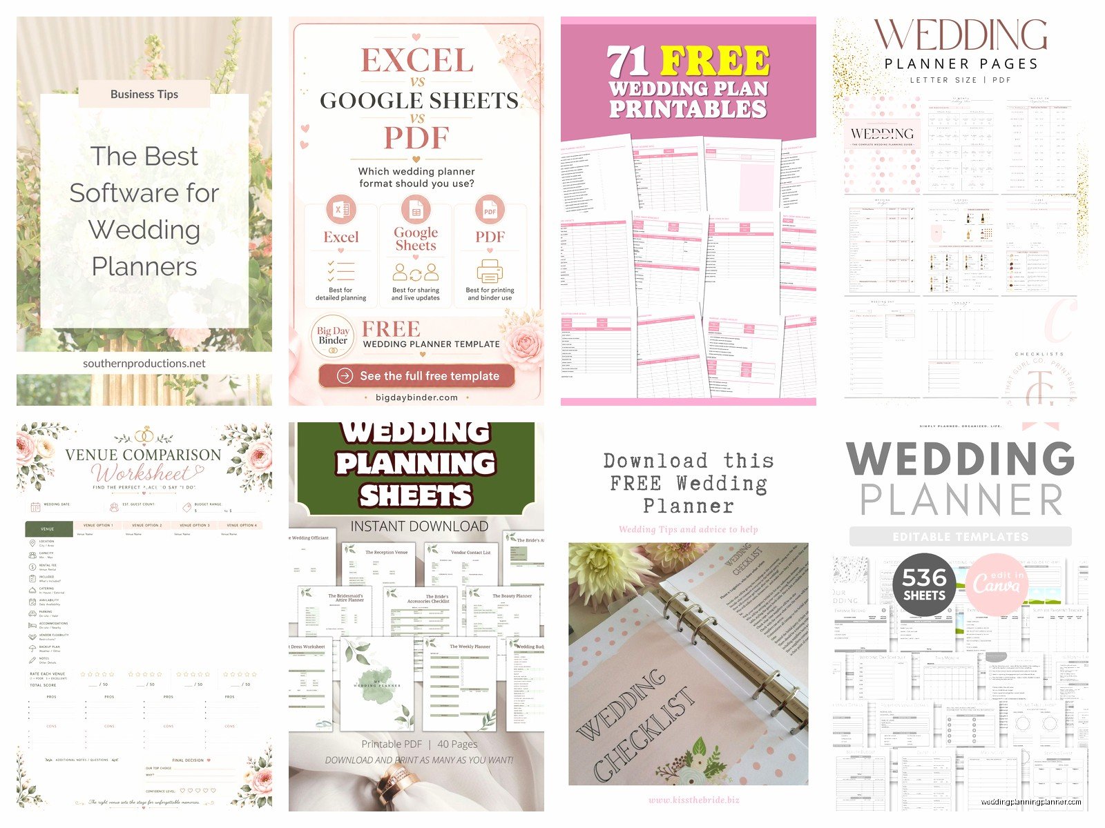Free Online Wedding Planner Template: Cloud Organizer