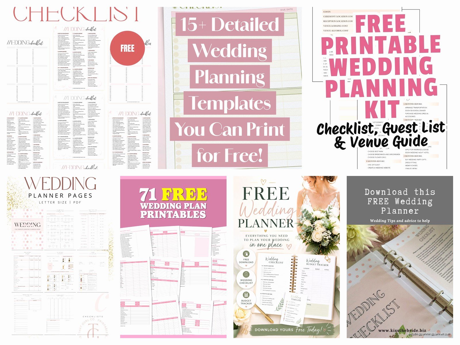 Free Printable Wedding Planner: Complete Organizer Downloads
