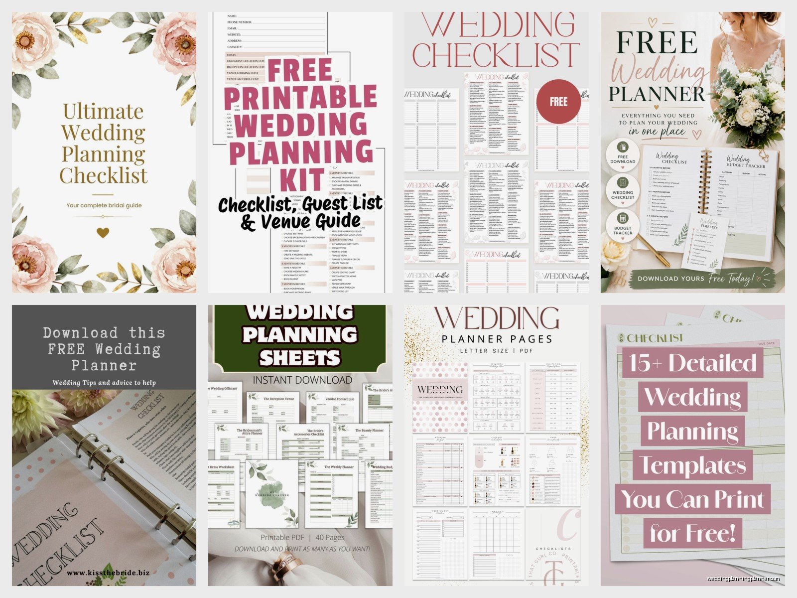 Free Printable Wedding Planner: Complete Organizer Downloads