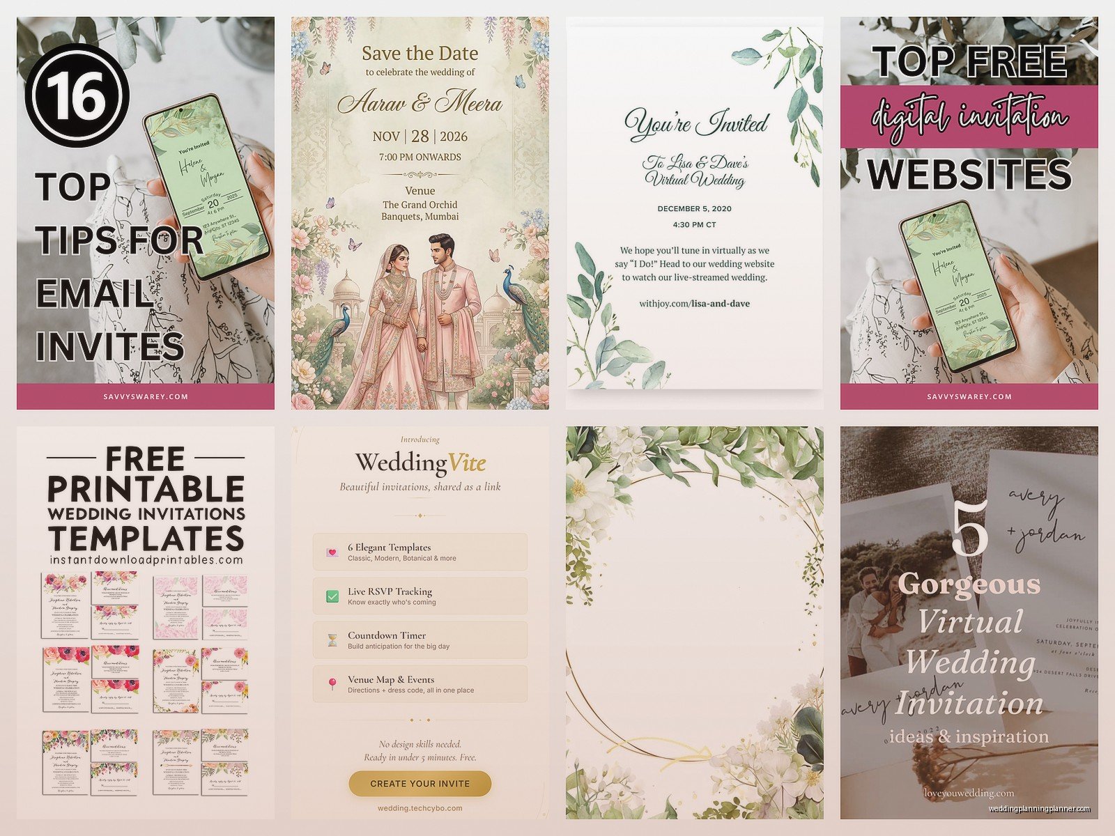 Free Virtual Wedding Invitations: No-Cost Online Options