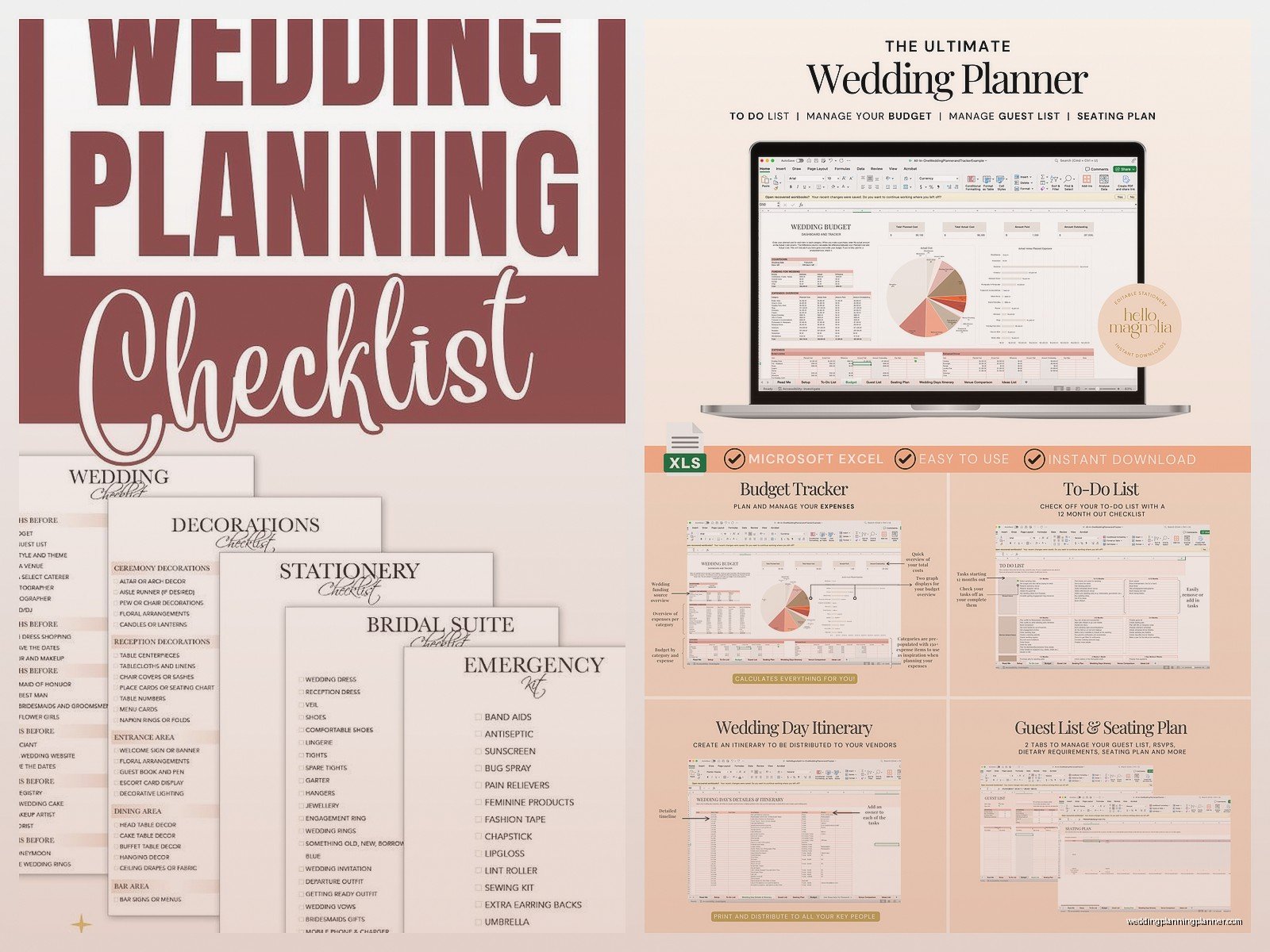 Free Wedding Planning Checklist Excel: Task List Template