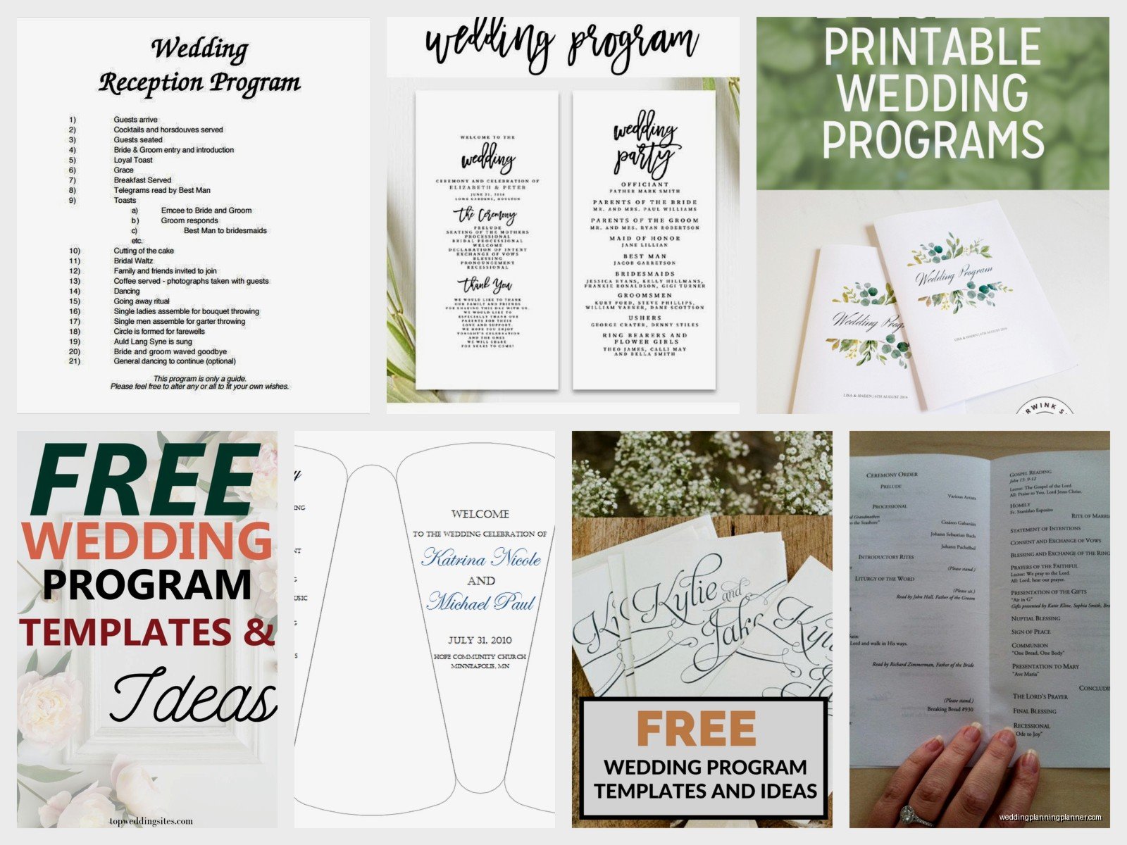 Free Wedding Program Template: Ceremony Order Downloads