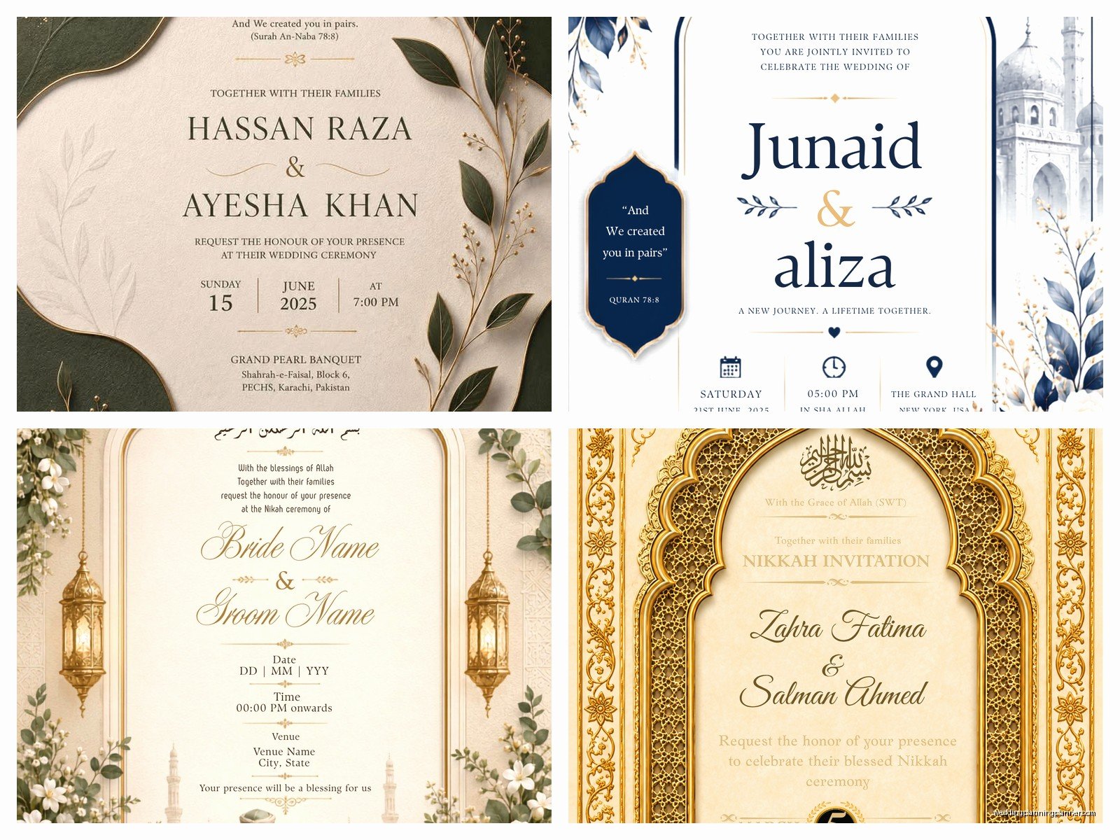 Islamic Wedding Invitation Templates: Muslim Downloads