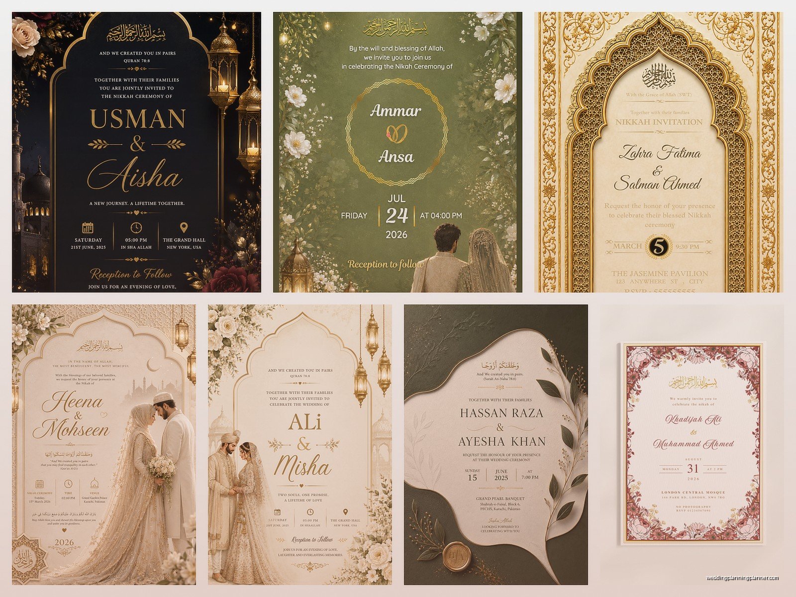 Islamic Wedding Invitation Templates: Muslim Downloads