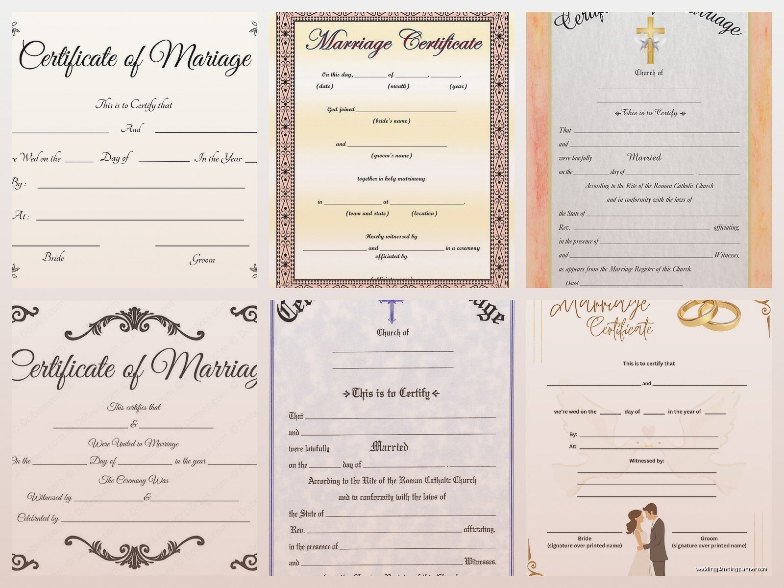 Marriage Certificate Template: Official Document Downloads