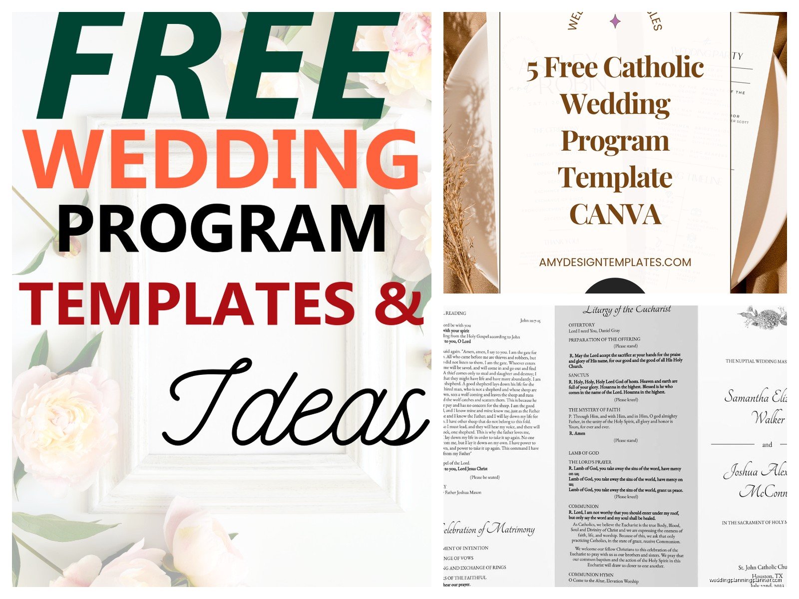 Mass Wedding Program Template: Catholic Ceremony Order