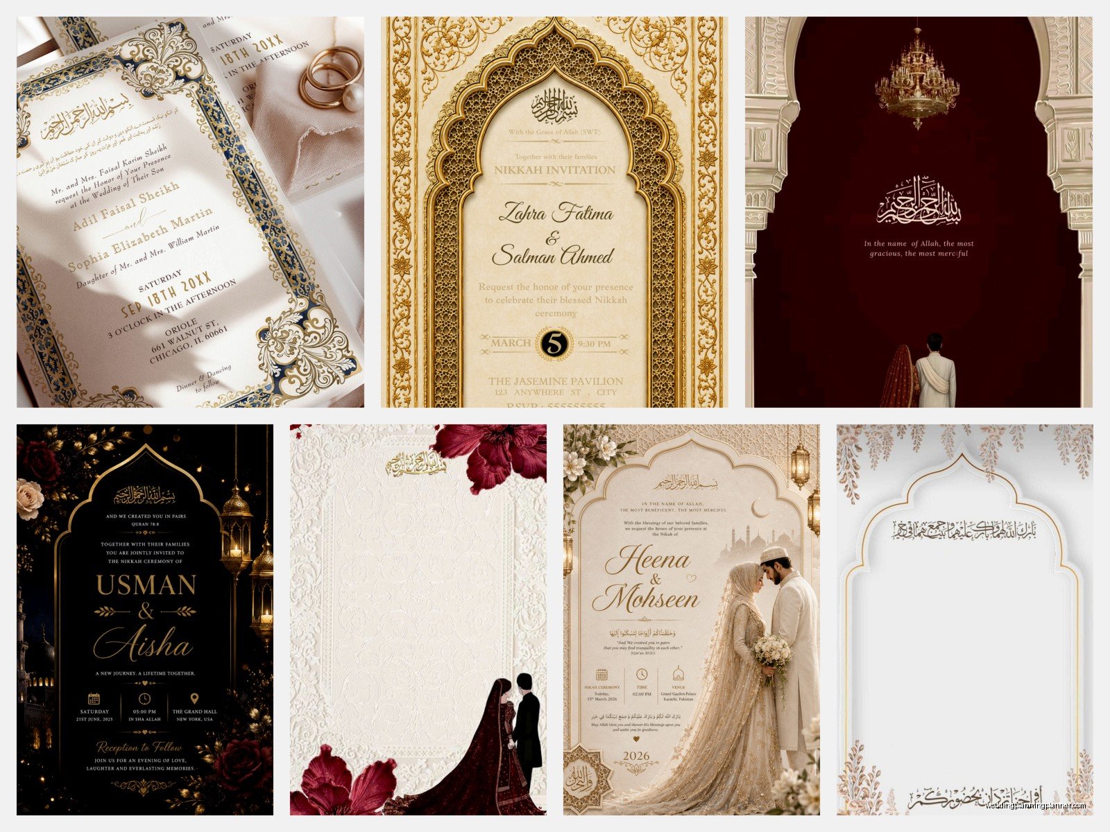 Muslim Wedding Invitation Templates: Islamic Design Downloads