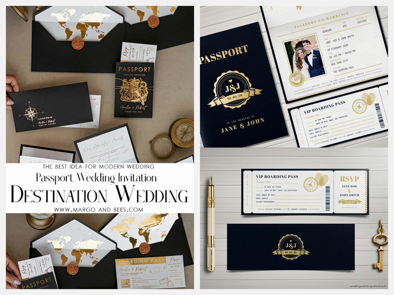 Passport Wedding Invitation Template: Travel Theme Downloads