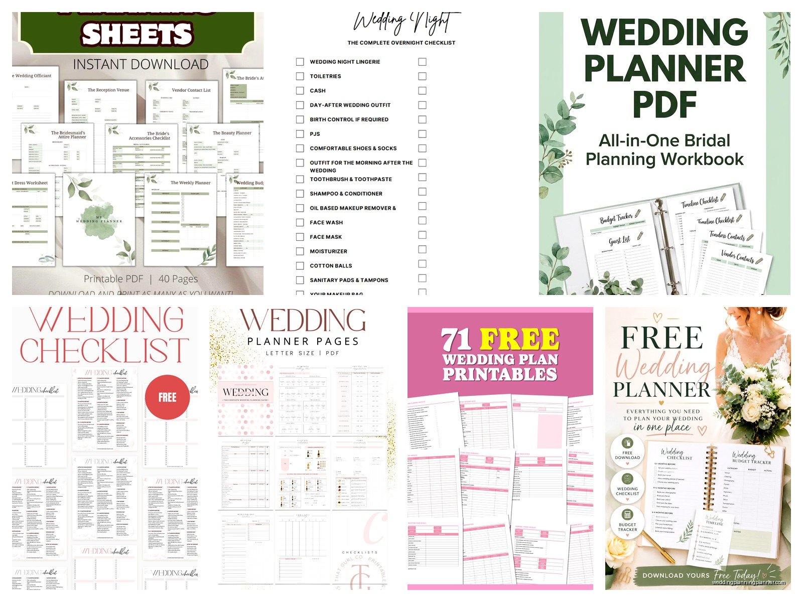 Printable Wedding Planner: Free Organizer Downloads