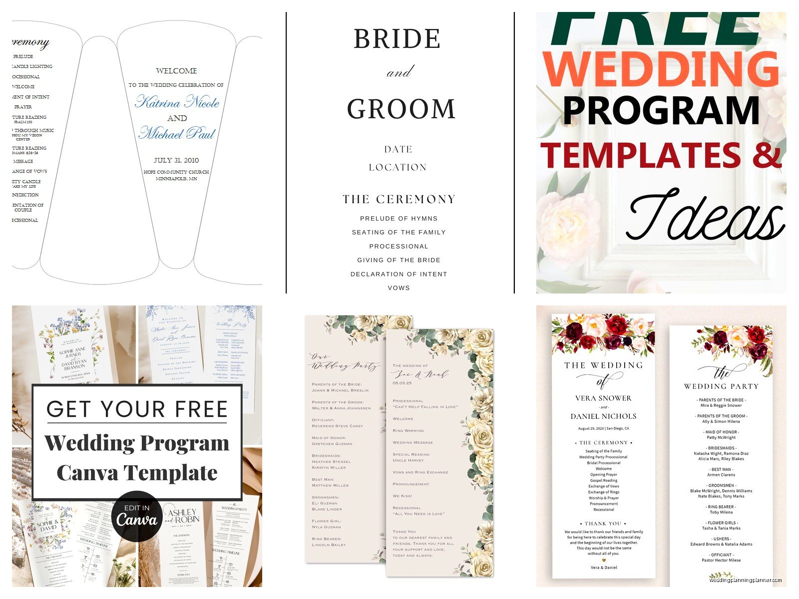 Printable Wedding Programs: Free Ceremony Downloads