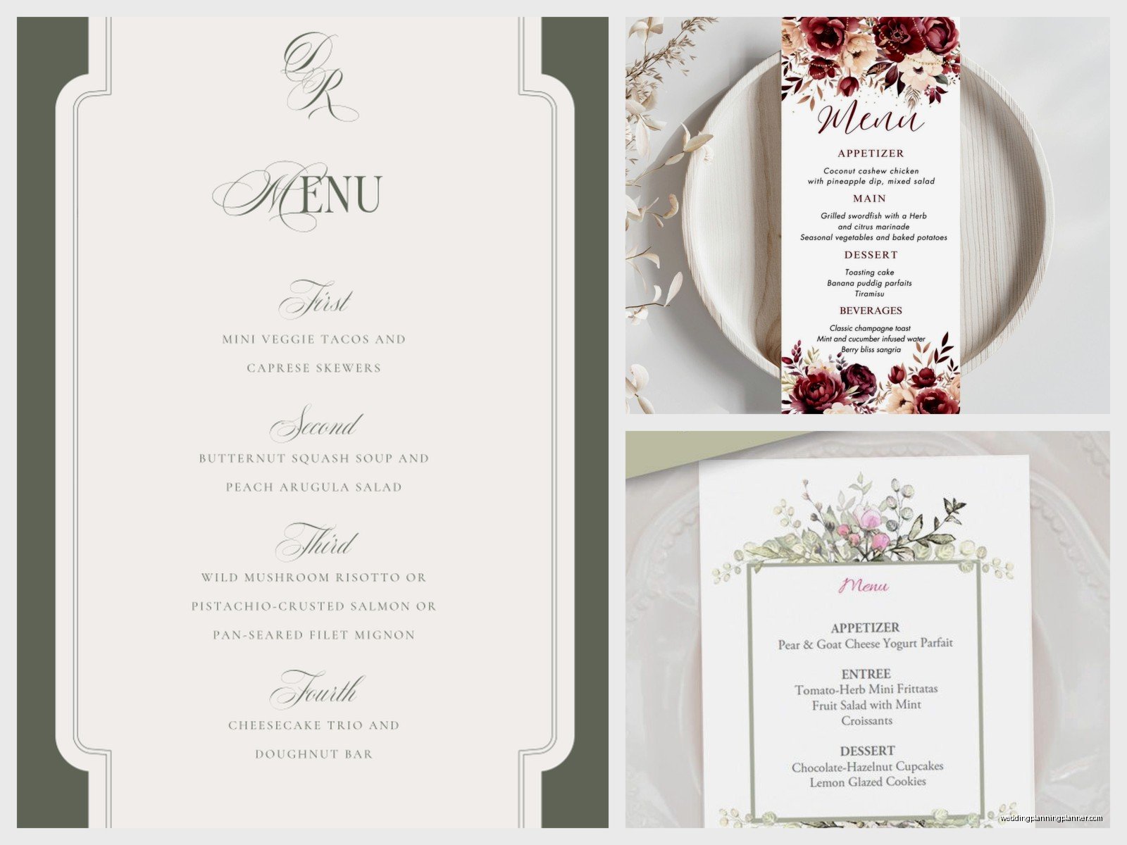 Rehearsal Dinner Menu Template: Pre-Wedding Meal Card