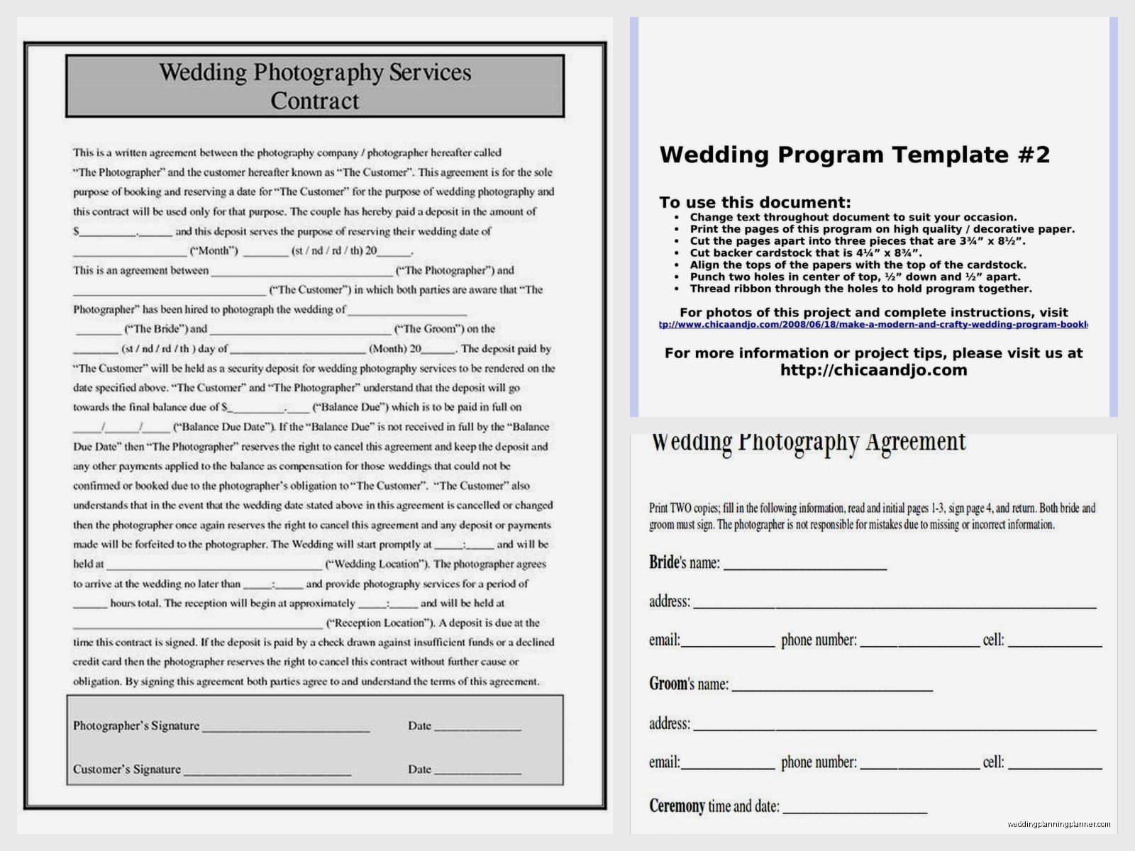 Sample Wedding Photography Contract: Agreement Example