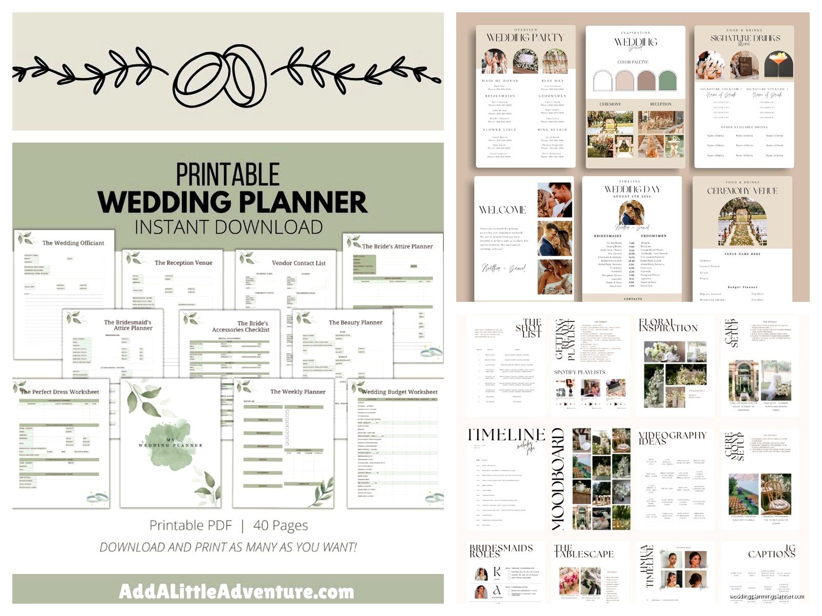 Wedding Binder Printables: Organizer Page Downloads