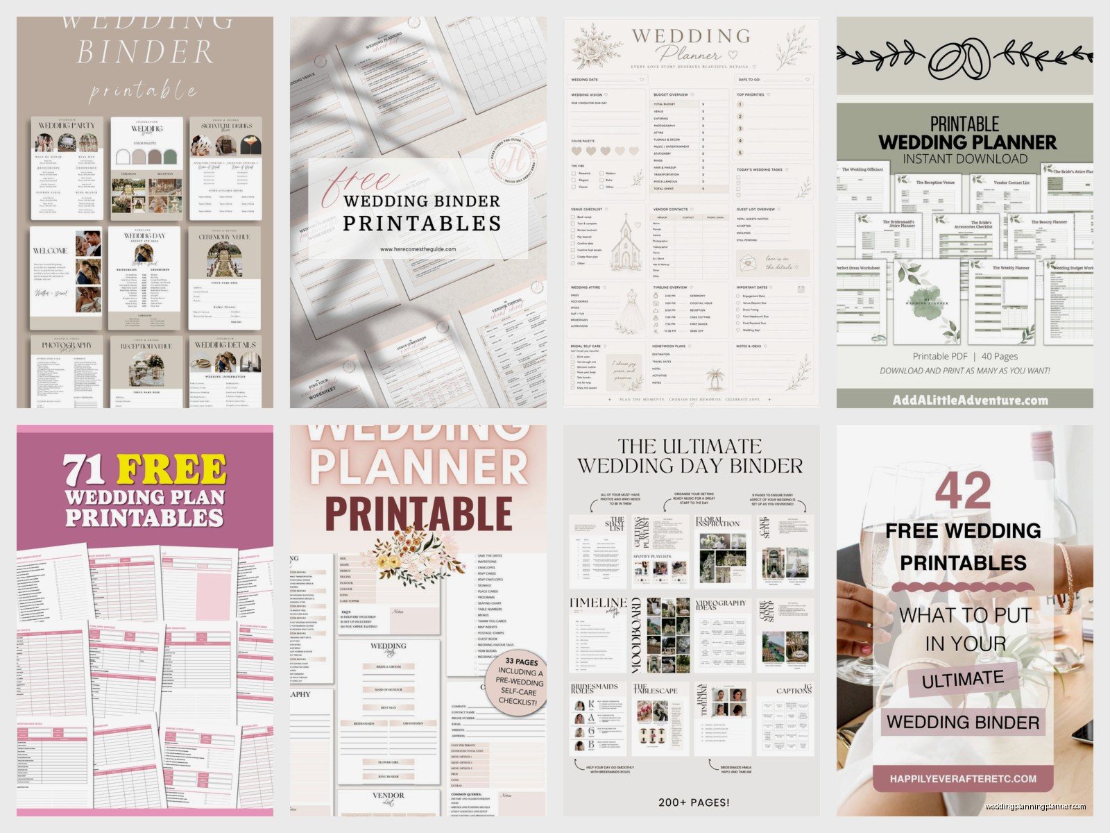 Wedding Binder Printables: Organizer Page Downloads