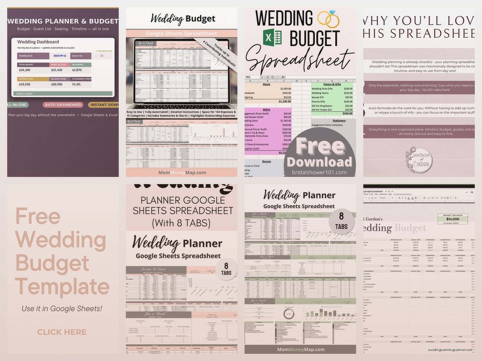 Wedding Budget Google Sheet Template: Cloud Cost Tracker