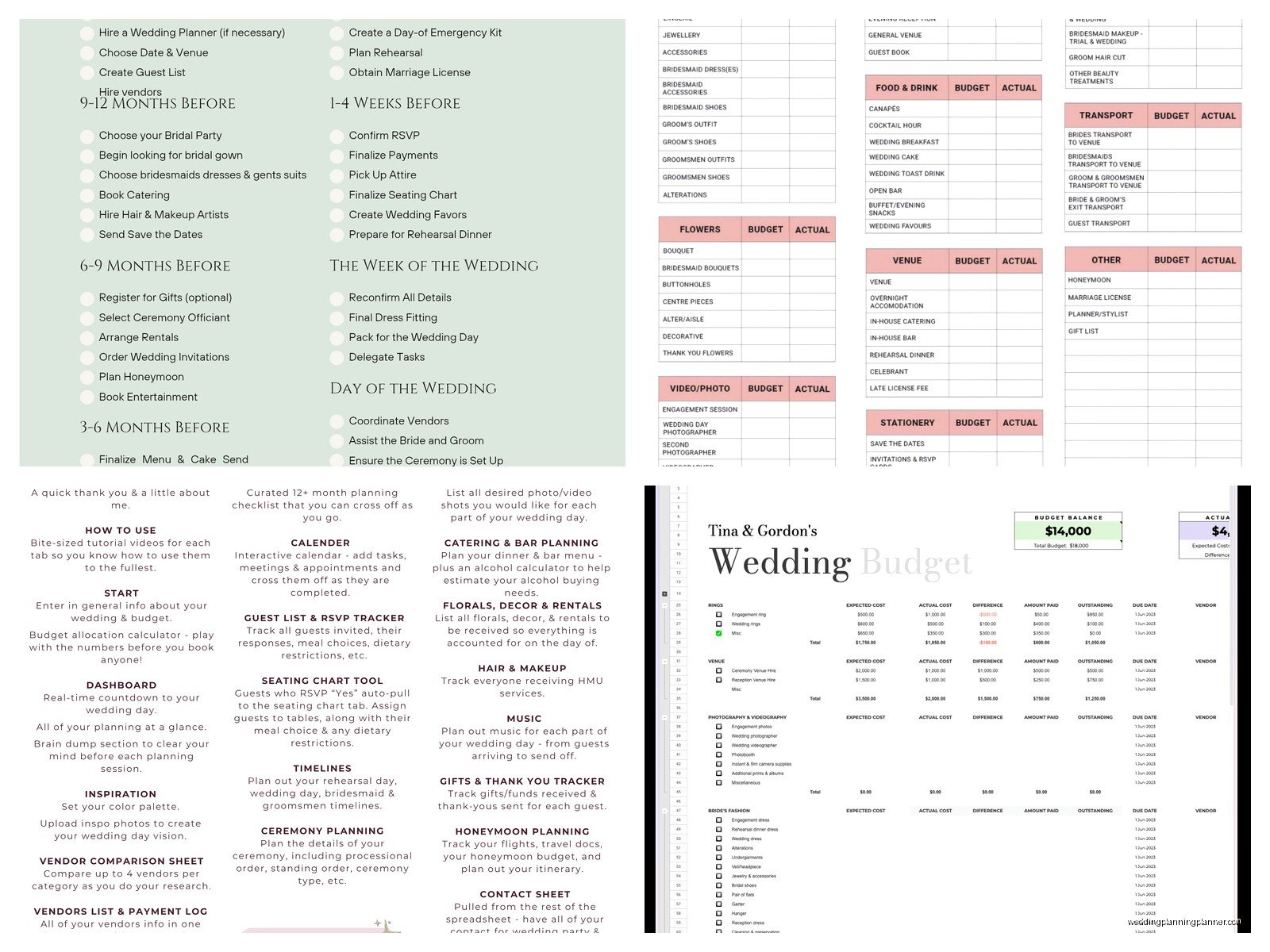 Wedding Budget Sheet: Cost Planning Template