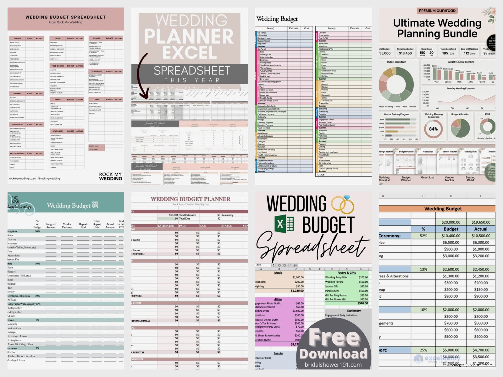 Wedding Budget Template Excel: Cost Tracking Spreadsheet