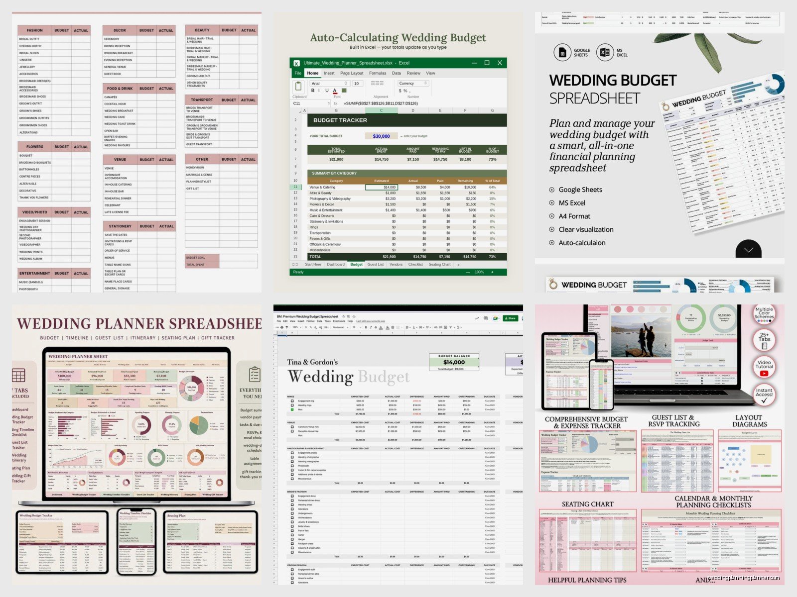 Wedding Budget Template Google Sheets: Cloud Cost Tracker