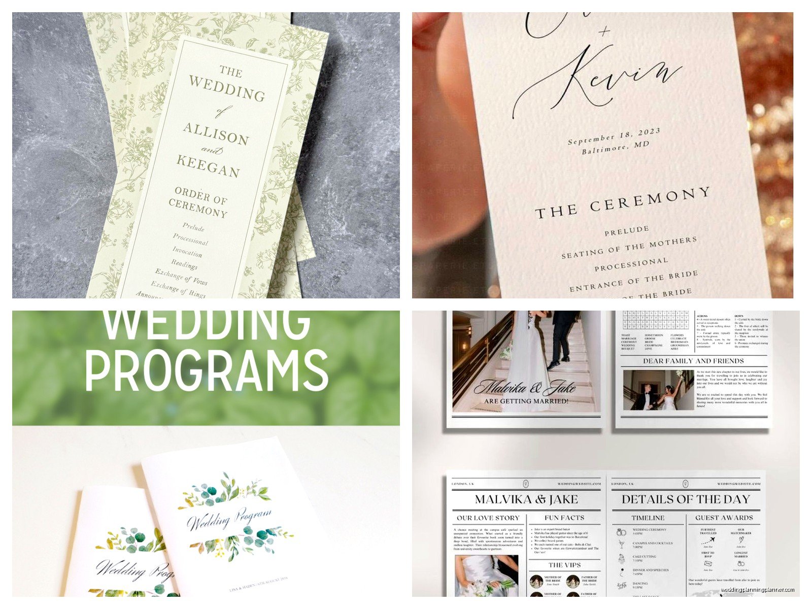 Wedding Bulletin Template: Church Program Downloads