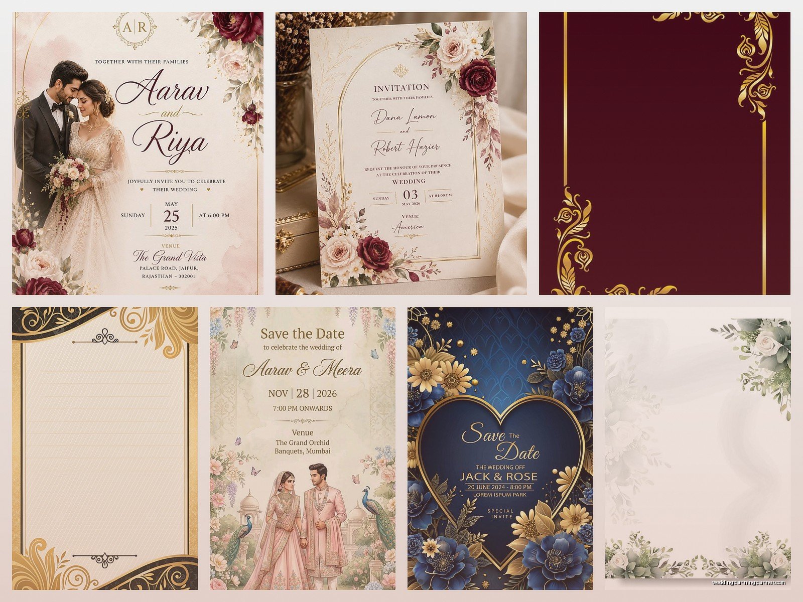 Wedding Card Design Template Free Download: Editable Files