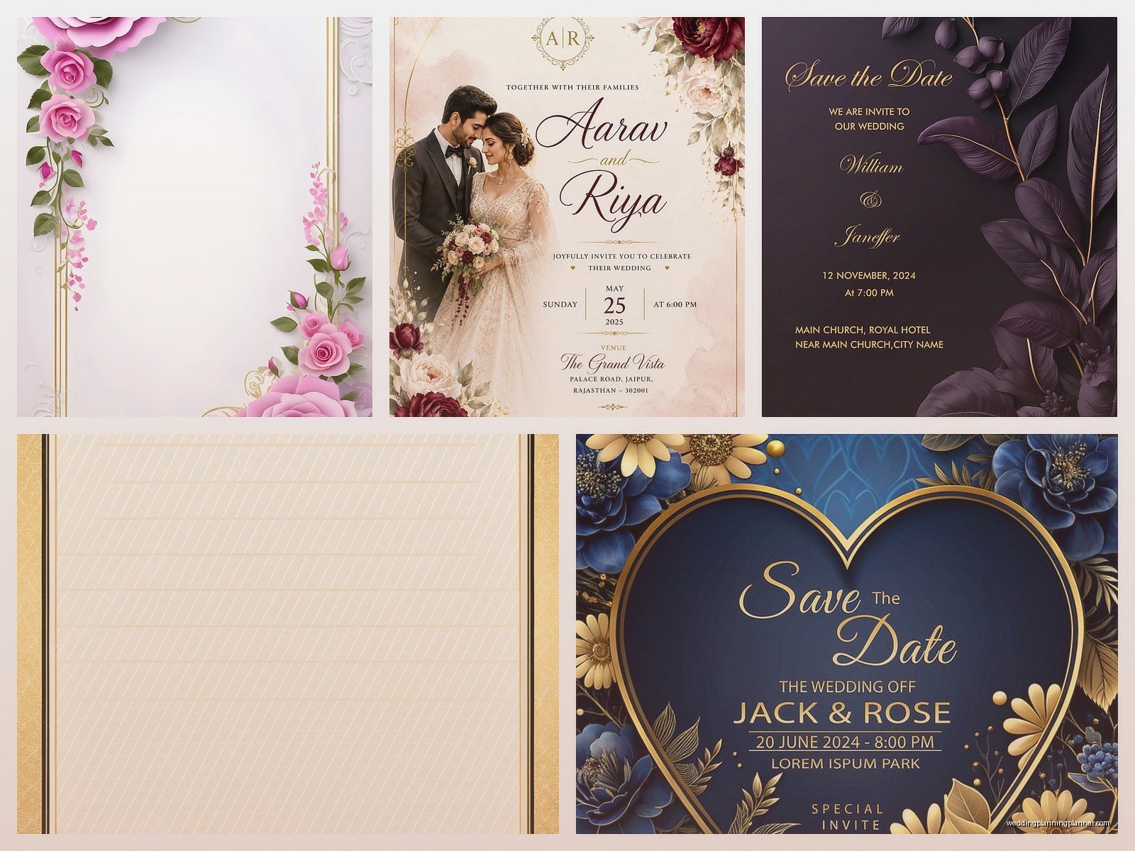 Wedding Card Design Template Free Download: Editable Files
