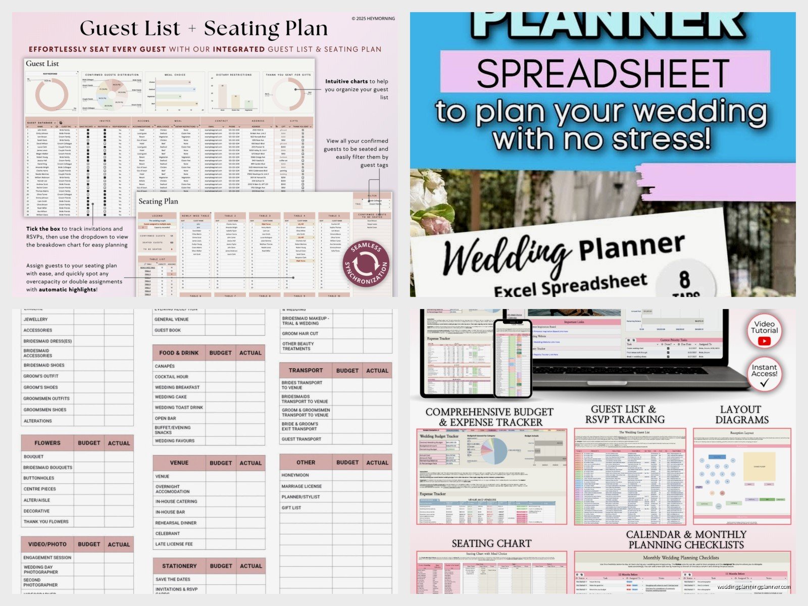 Wedding Excel Spreadsheet: Complete Planning Template