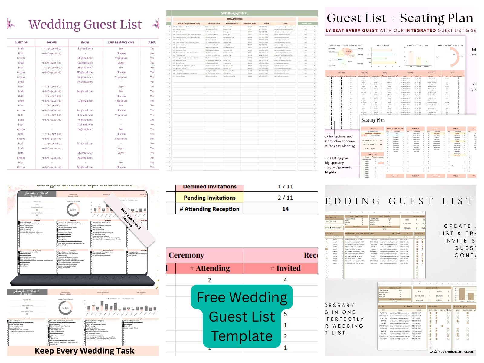 Wedding Guest List Google Sheets: Cloud Spreadsheet