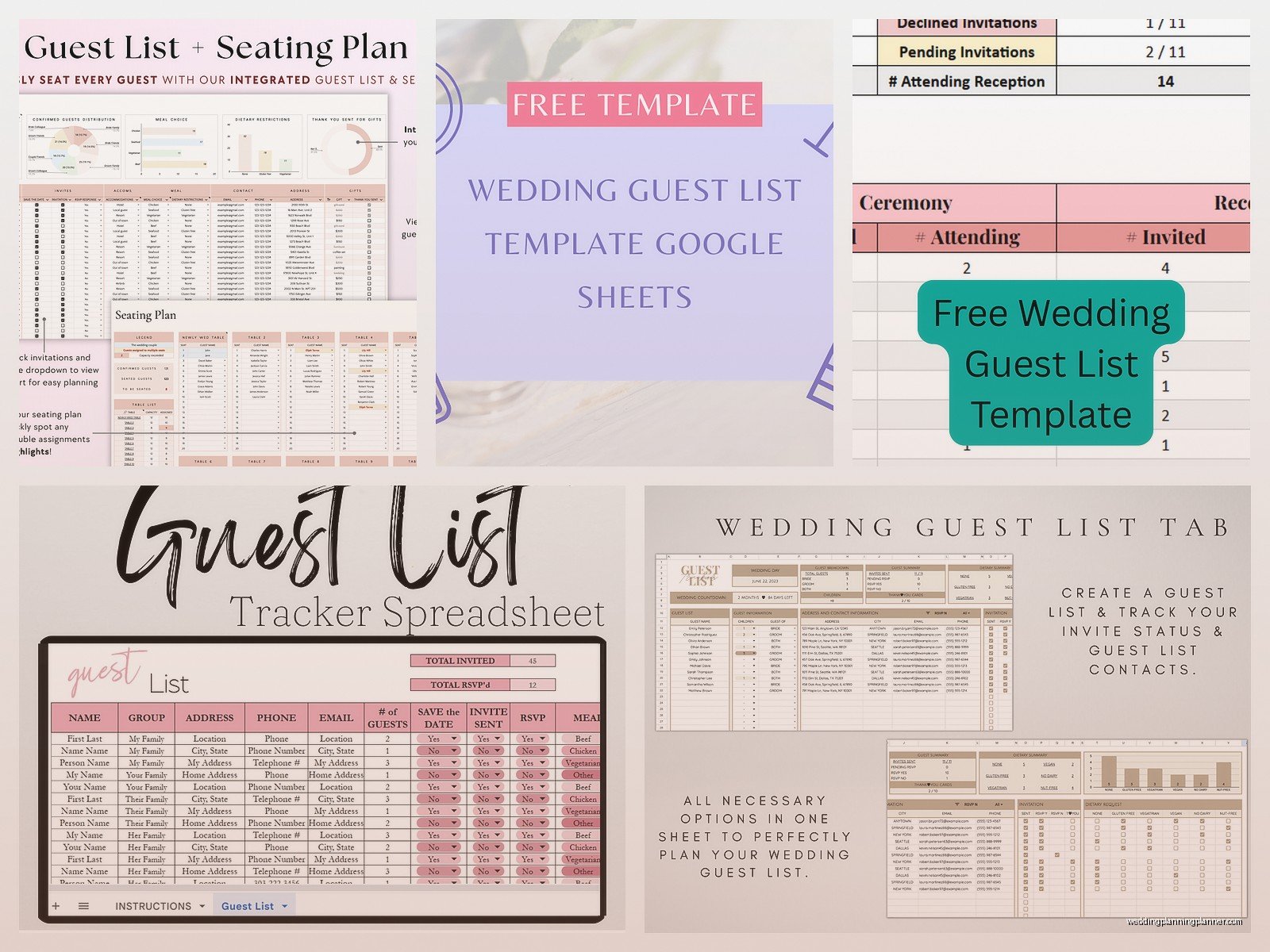 Wedding Guest List Google Sheets: Cloud Spreadsheet