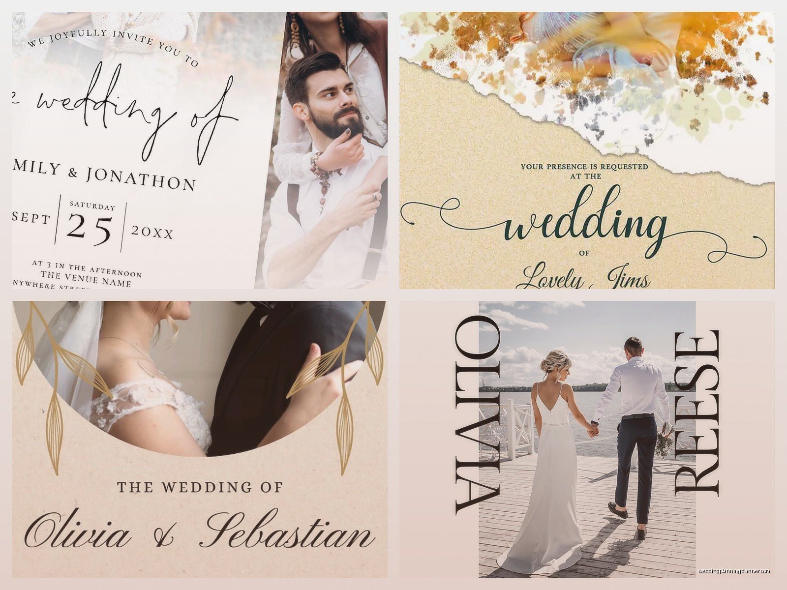 Wedding Invitation Templates with Photo: Picture Card Downloads
