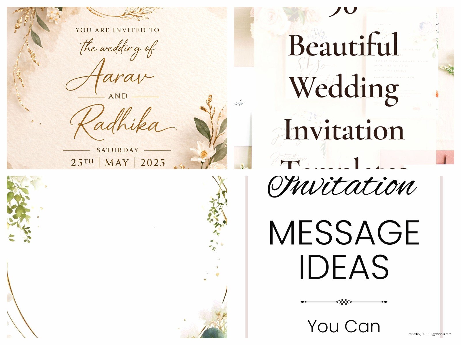 Wedding Invitation Wording Templates: Text Examples