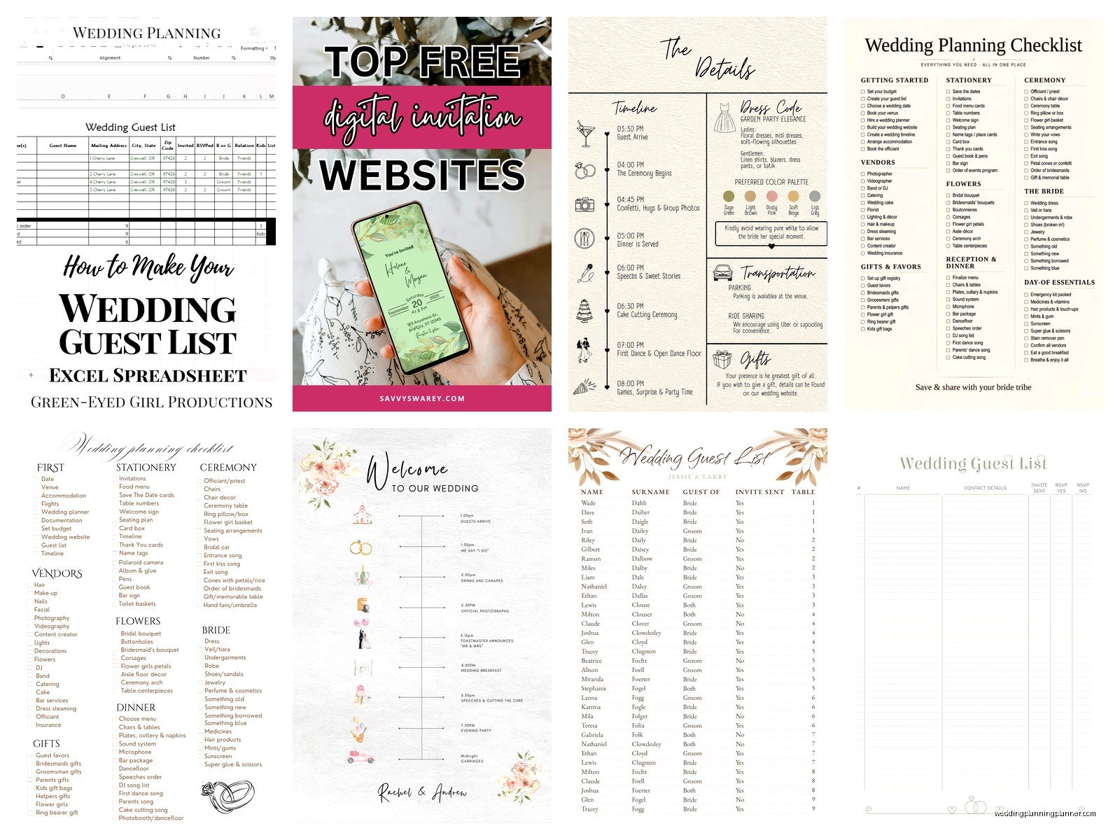Wedding Invite List Template: Guest Tracking Spreadsheet