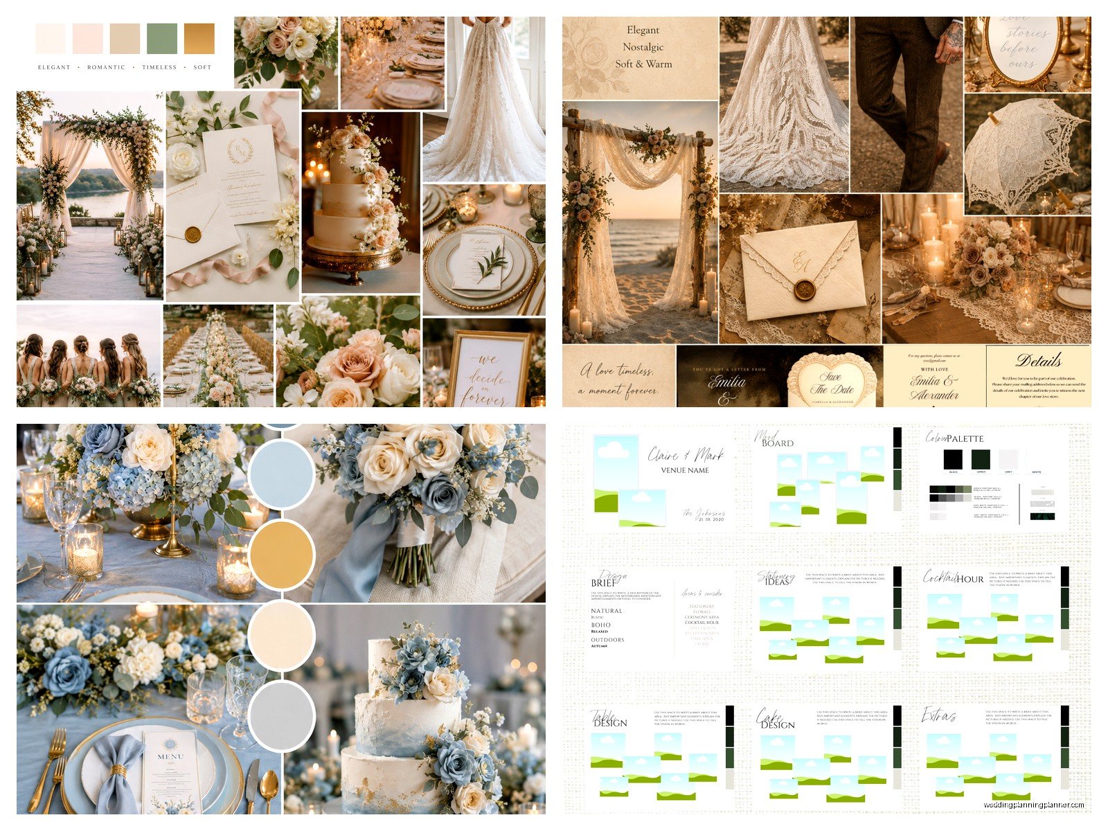 Wedding Mood Board Template: Design Vision Board