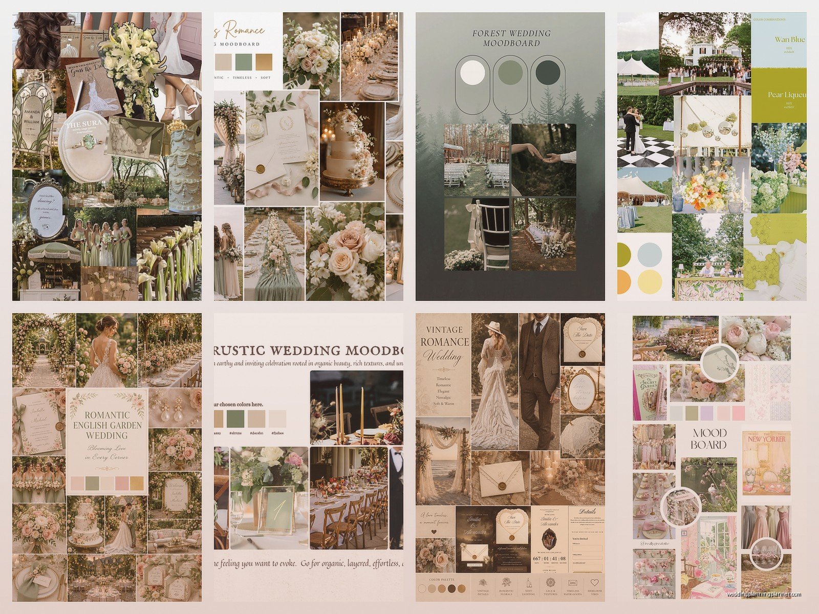 Wedding Mood Board Template: Design Vision Board