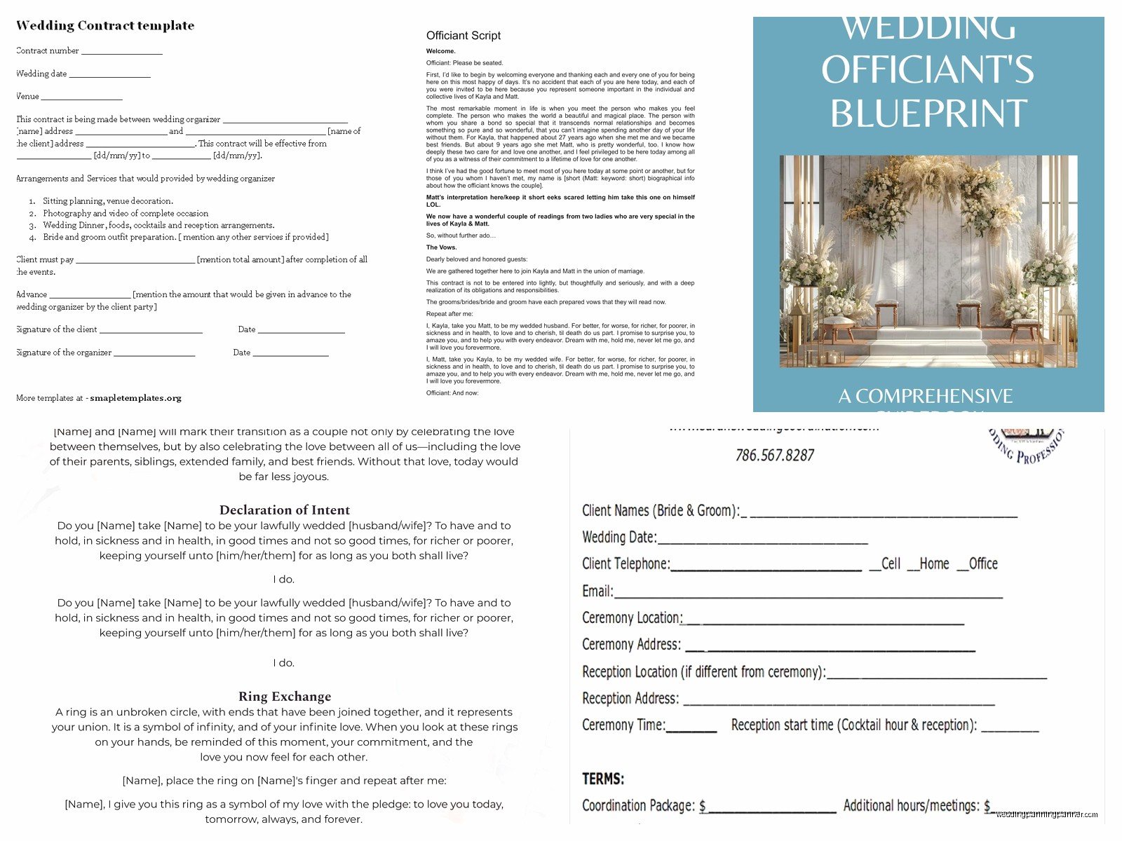 Wedding Officiant Contract Template: Ceremony Agreement
