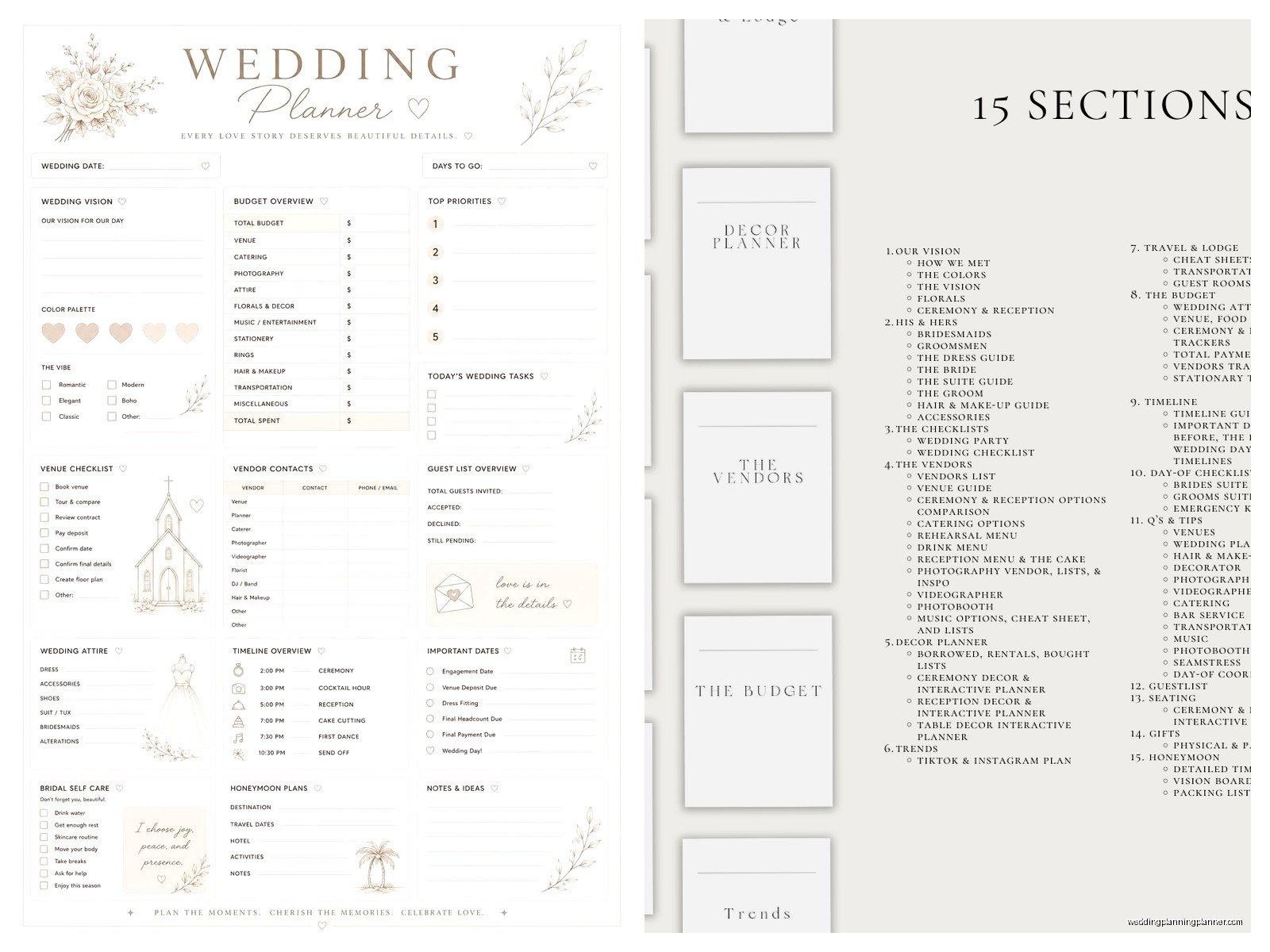 Wedding Organizer Template: Planning Binder Downloads
