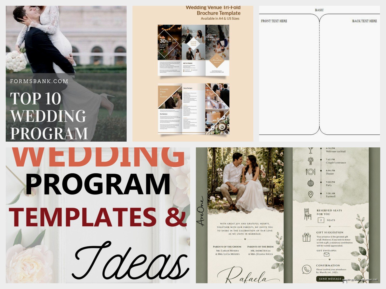 Wedding Pamphlet Template: Ceremony Program Downloads