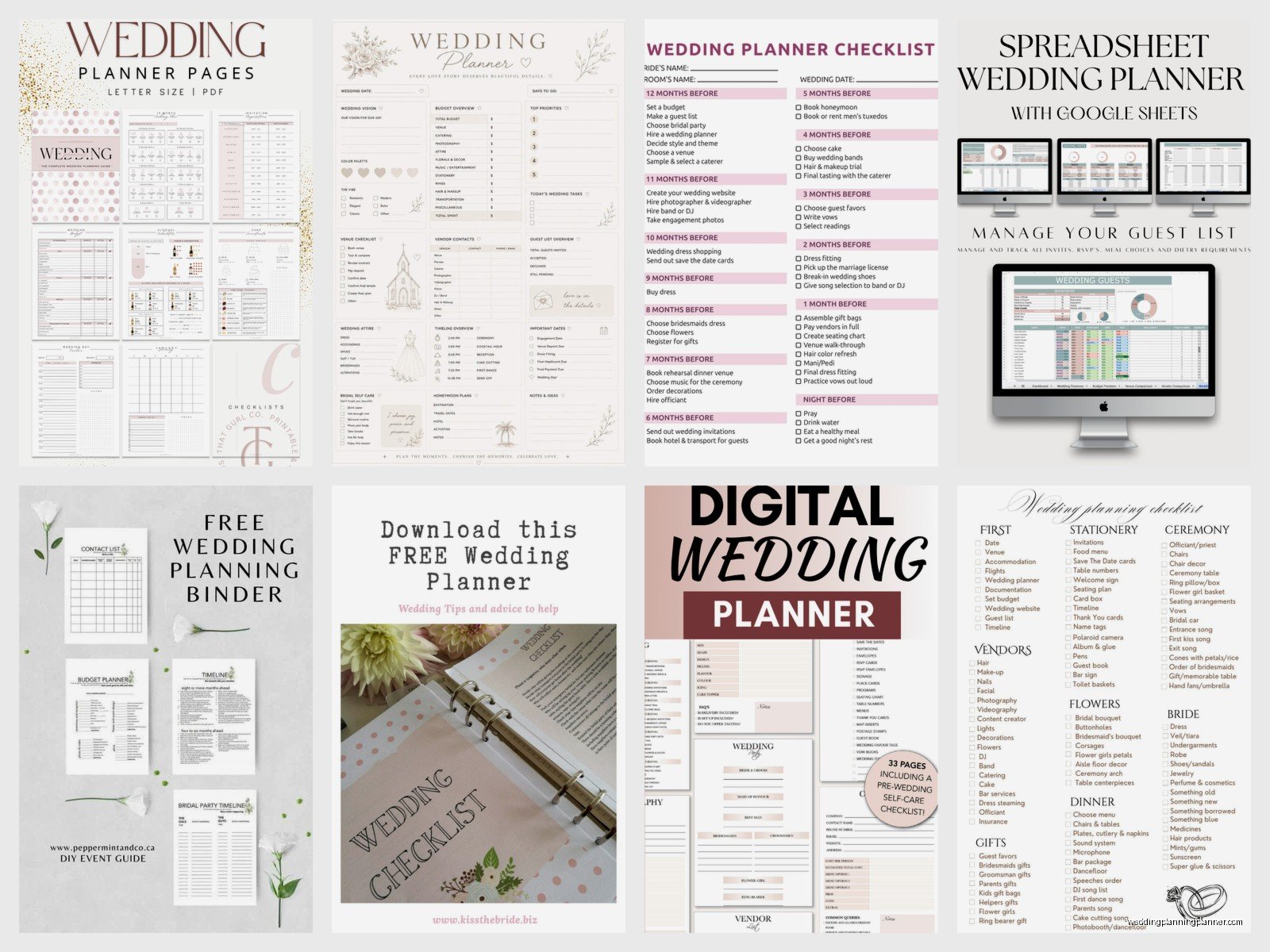 Wedding Planner Template Free: Printable Organizer Downloads