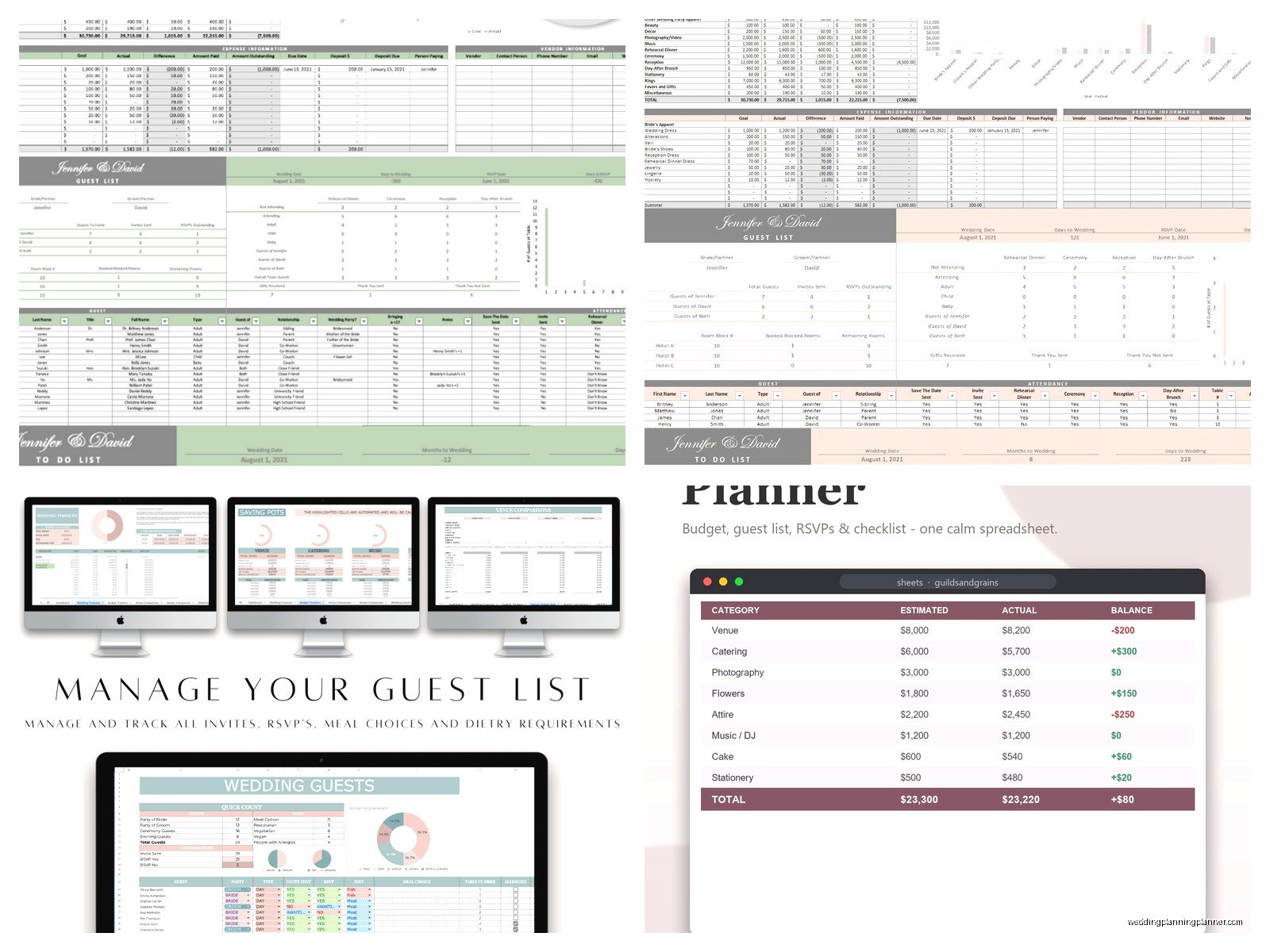 Wedding Planning Excel Sheet: Complete Spreadsheet