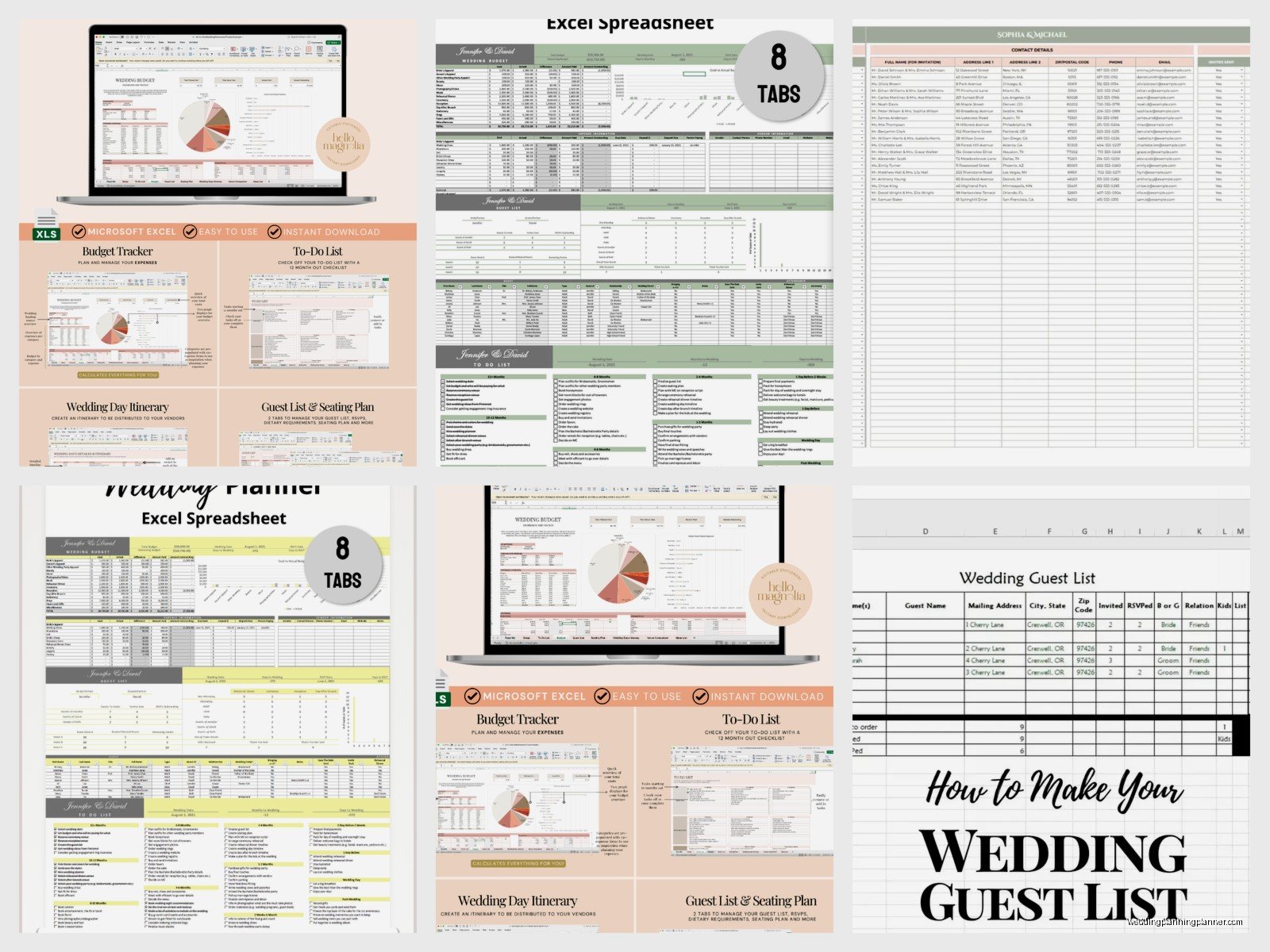 Wedding Planning Excel Template Free: Spreadsheet Downloads