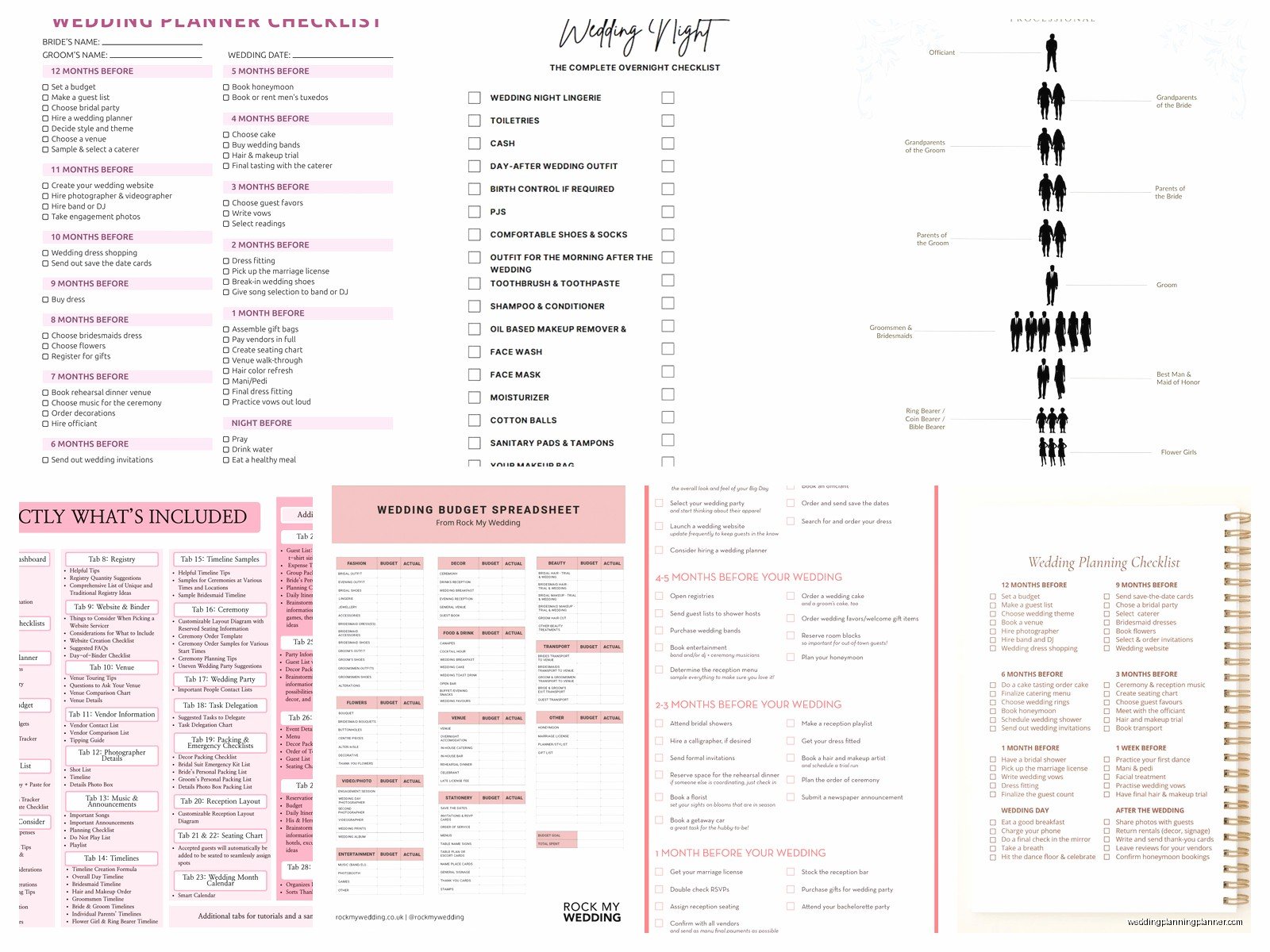 Wedding Planning Sheets: Printable Organization Pages