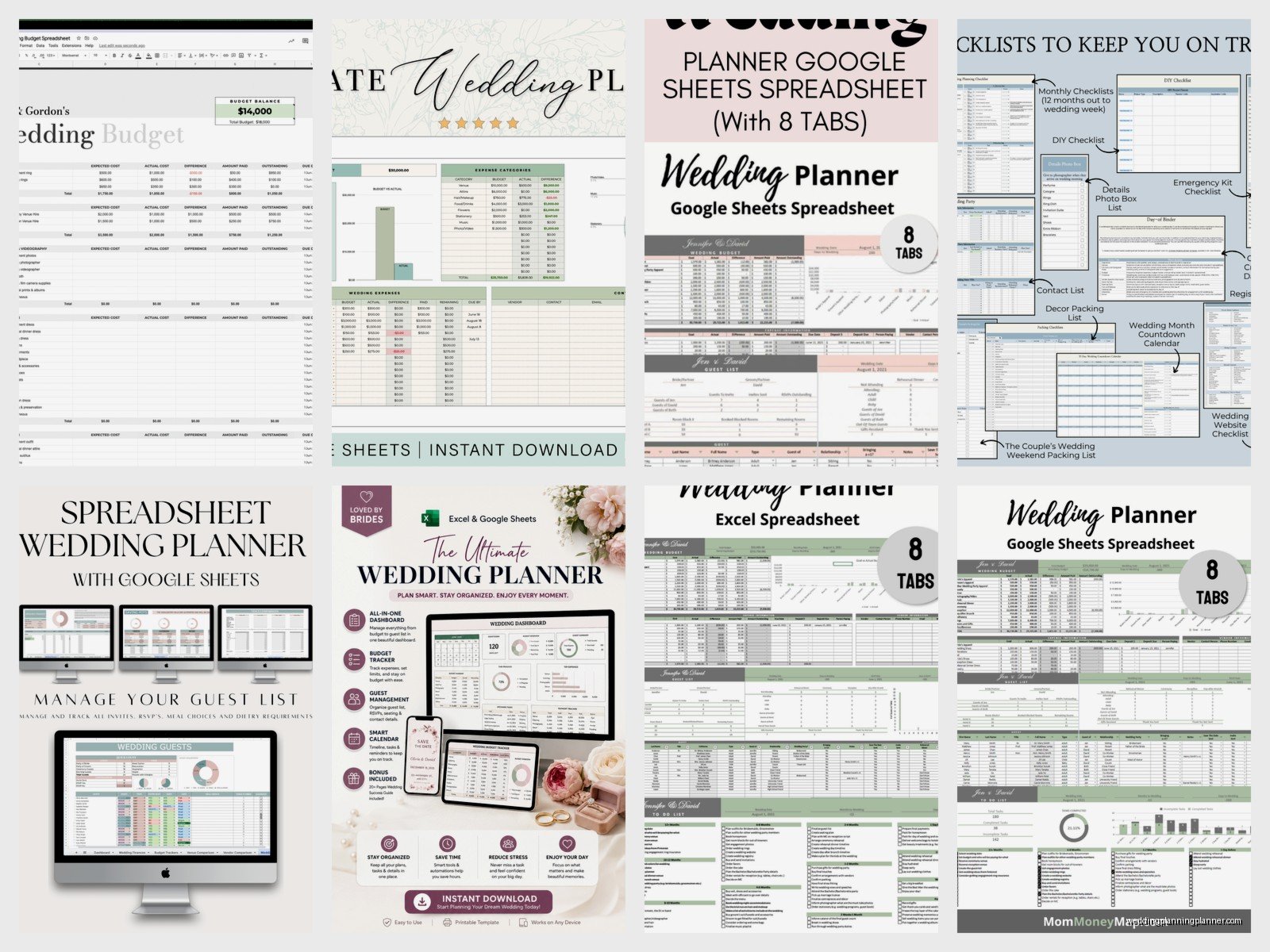 Wedding Planning Spreadsheet Google Sheets: Cloud Template