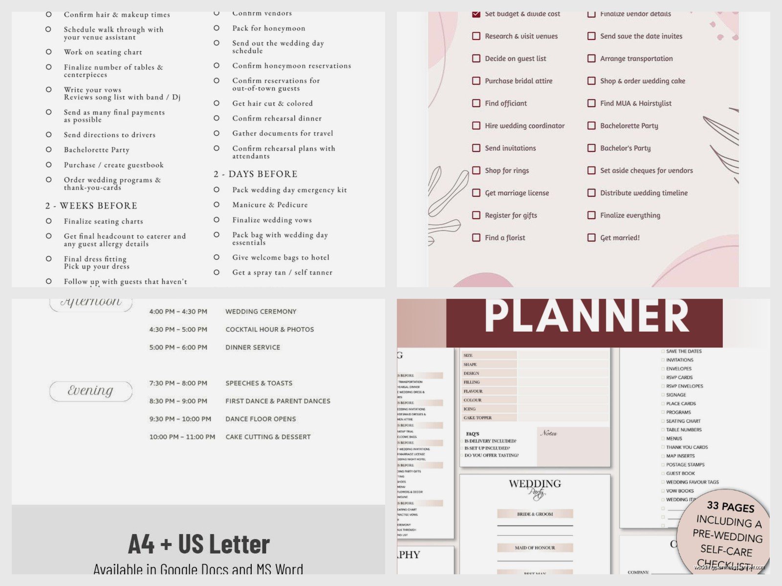 Wedding Planning Template Google Docs: Cloud Organization