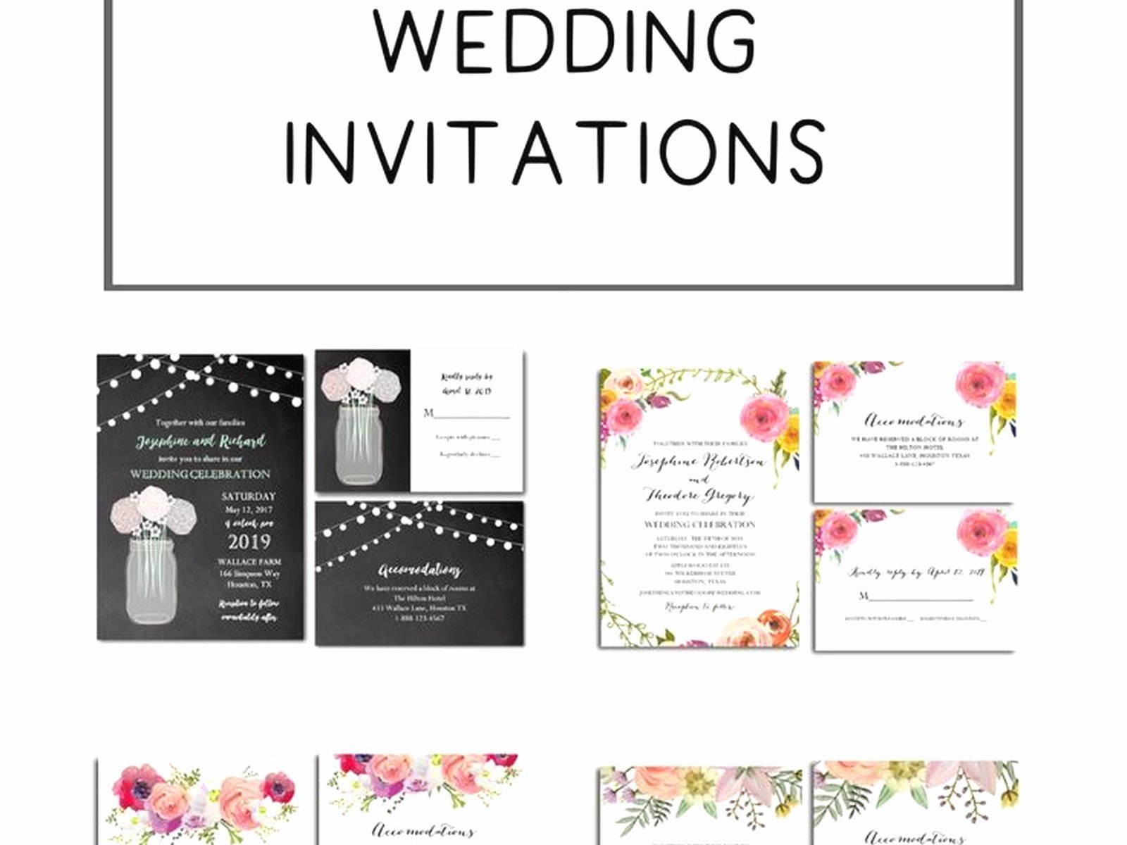 Wedding Reception Invitations Templates Free: Party Downloads