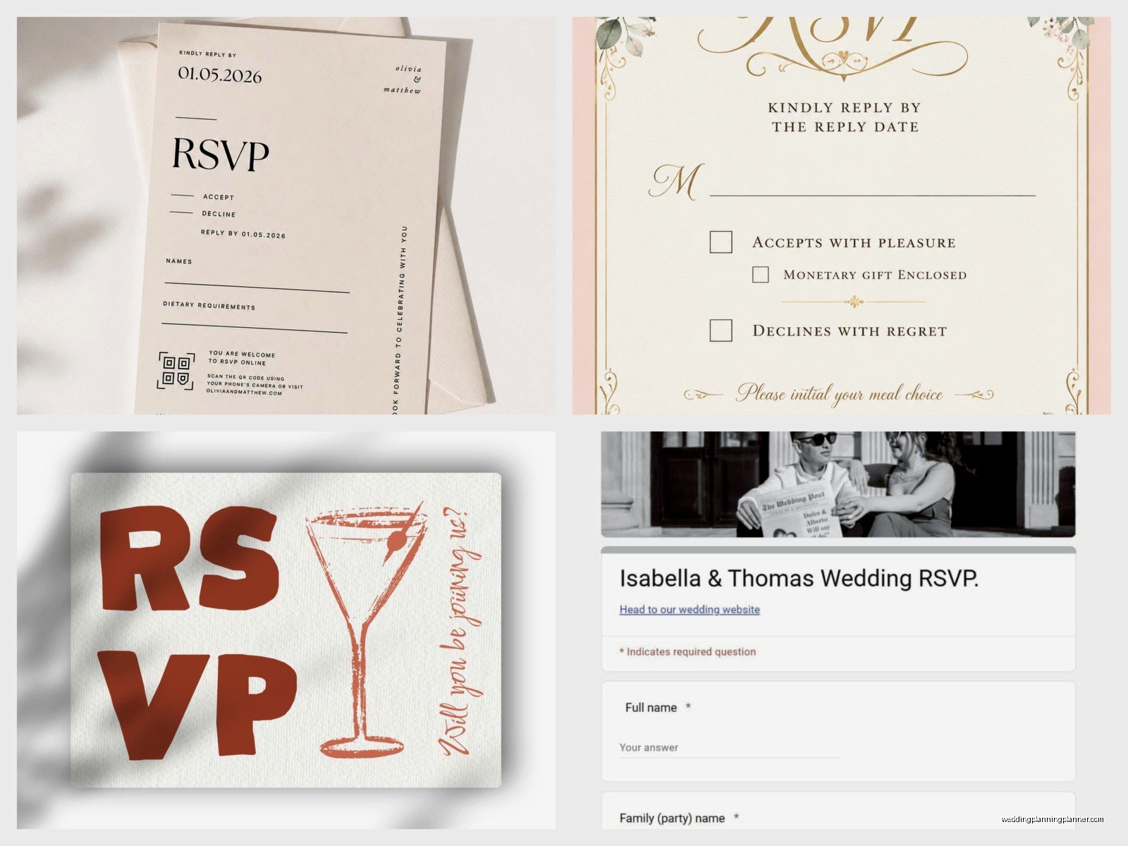 Wedding RSVP Template: Response Card Free Downloads
